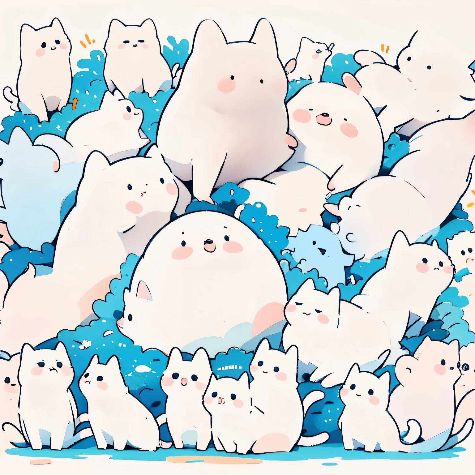 cute little white cat