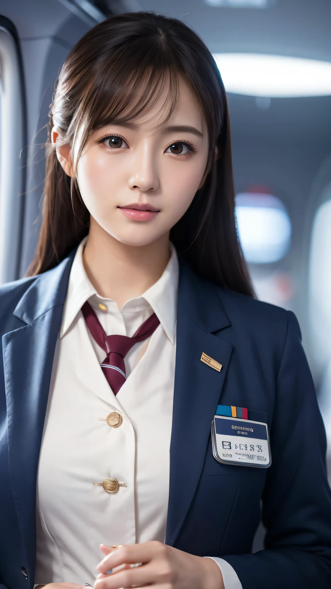 Super detailed, High resolution, Super detaileded, highest quality, wonderful, highest quality,Integrated 8K wallpaper, cinematic lighting, stewardess、20-year-old、Japanese