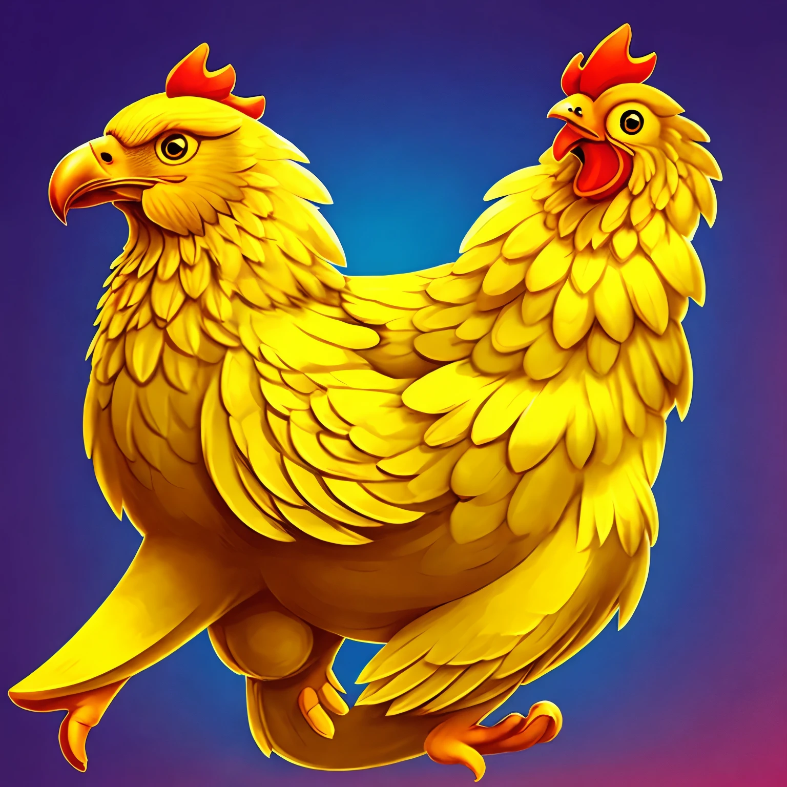 Logotipo con un pollo y abajo diga GOLDEN CHICKEN 