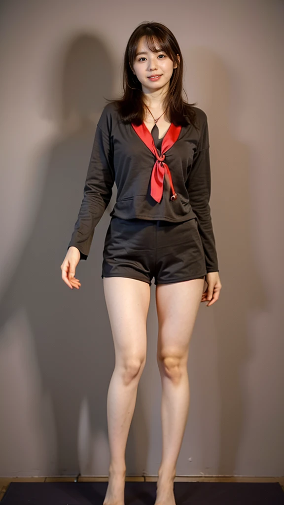(8k、RAW Photos、highest quality、masterpiece:1.2)、(Realistic、Realistic)、1 girl、((large size black suit、red tie、rub my chest、pants suit、turn knees out、pelvic forward、over size suit、Woman grabs her own breasts、boyish、tom boy、public indecency、bend knees、 sexy suit、mens suit、large suit、hutanari 、grabbing breasts、 Leg spread、Bow-legged、Touching as if groping the breasts、Wide Stride、Leg spread、smile、sexy、I can see your chest、View from the front、Stand with hands on hips、In the city))、