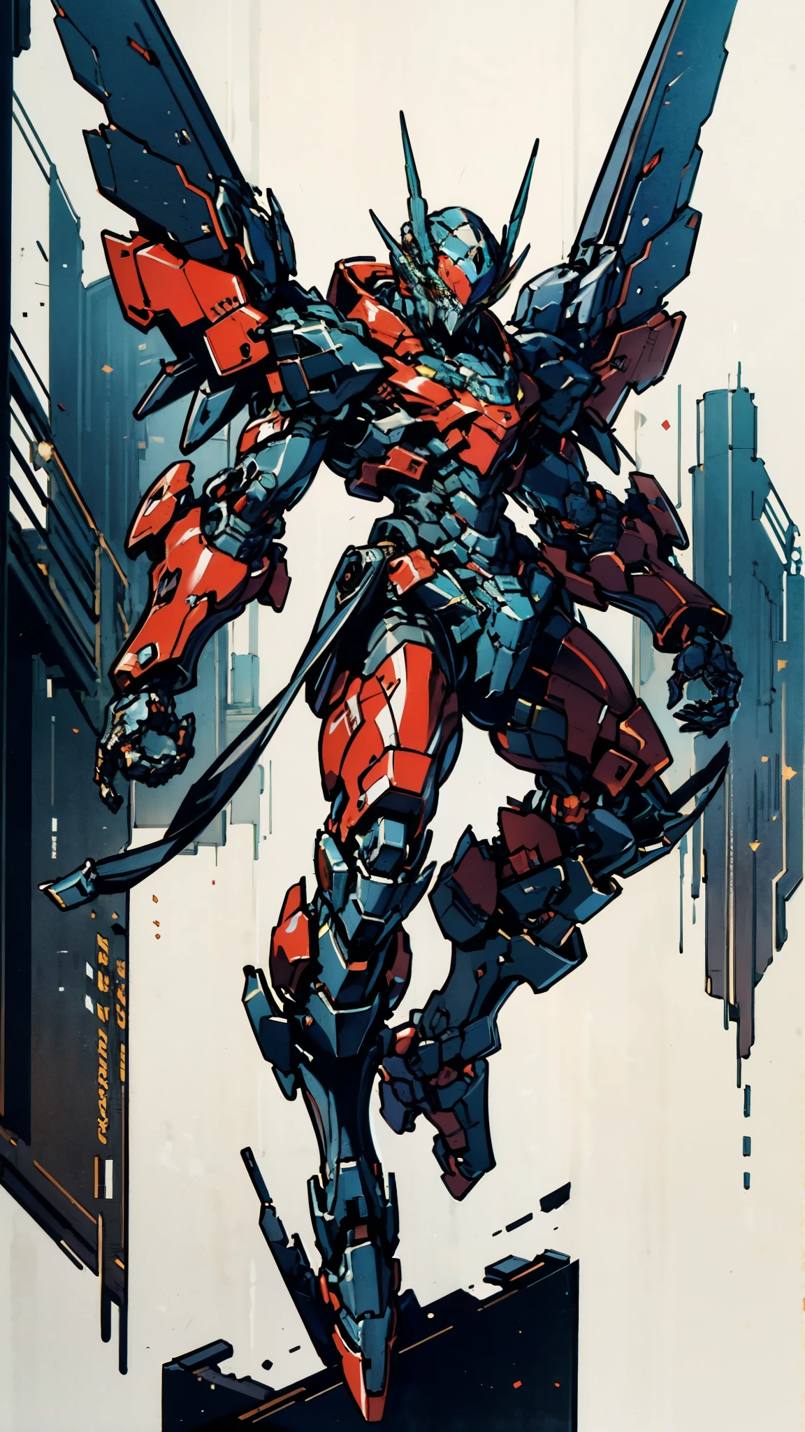 A man wearing a full-face helmet, a fantasy-style biotech armored combat suit, green eyes, (a composite layered chest armor), fully enclosed shoulder guards, matching arm and leg guards, the belt is adorned with fangs biting into orbs, (the color scheme is primarily black with red accents), the design balances heavy with agility, a high-tech bio-mecha armor, (Bat concept Armor, stand on the top of a skyscraper in a futuristic sci-fi city), this character embodies a finely crafted fantasy-surreal style armored hero in anime style, exquisite and mature manga art style, (element, plasma, energy, the armor glows), ((male:1.5)), metallic, real texture material, dramatic, high definition, best quality, highres, ultra-detailed, ultra-fine painting, extremely delicate, professional, perfect body proportions, golden ratio, anatomically correct, symmetrical face, extremely detailed eyes and face, high quality eyes, creativity, RAW photo, UHD, 32k, Natural light, cinematic lighting, masterpiece-anatomy-perfect, masterpiece:1.5