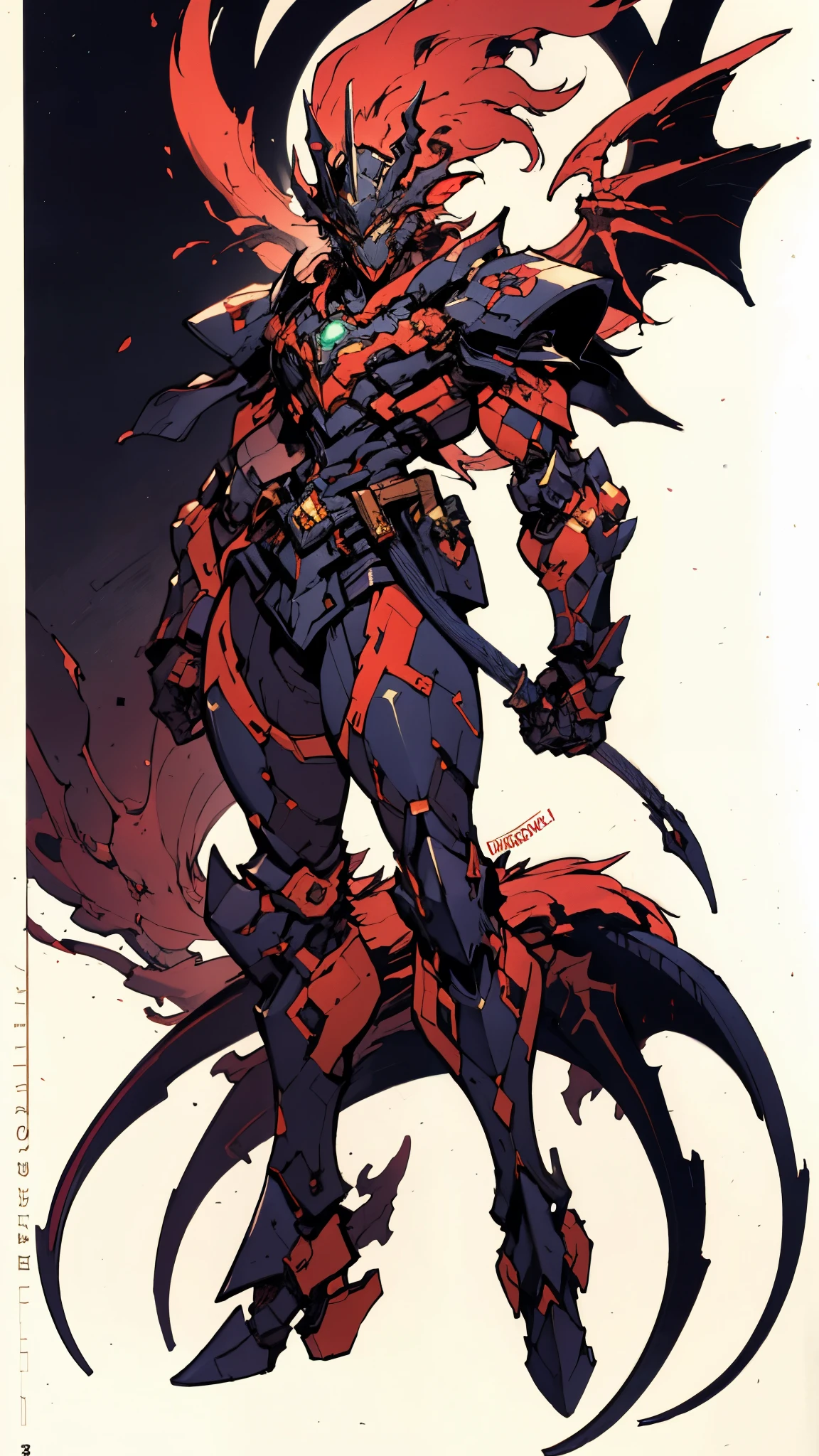 A man wearing a full-face helmet, a fantasy-style biotech armored combat suit, green eyes, (a composite layered chest armor), fully enclosed shoulder guards, matching arm and leg guards, the belt is adorned with dragon claw grasping orbs, (the color scheme is primarily black with red accents), the design balances heavy with agility, a high-tech bio-mecha armor, (dragons concept Armor, stand on the top of a skyscraper in a futuristic sci-fi city), this character embodies a finely crafted fantasy-surreal style armored hero in anime style, exquisite and mature manga art style, (element, plasma, energy, the armor glows), ((male:1.5)), metallic, real texture material, dramatic, high definition, best quality, highres, ultra-detailed, ultra-fine painting, extremely delicate, professional, perfect body proportions, golden ratio, anatomically correct, symmetrical face, extremely detailed eyes and face, high quality eyes, creativity, RAW photo, UHD, 32k, Natural light, cinematic lighting, masterpiece-anatomy-perfect, masterpiece:1.5