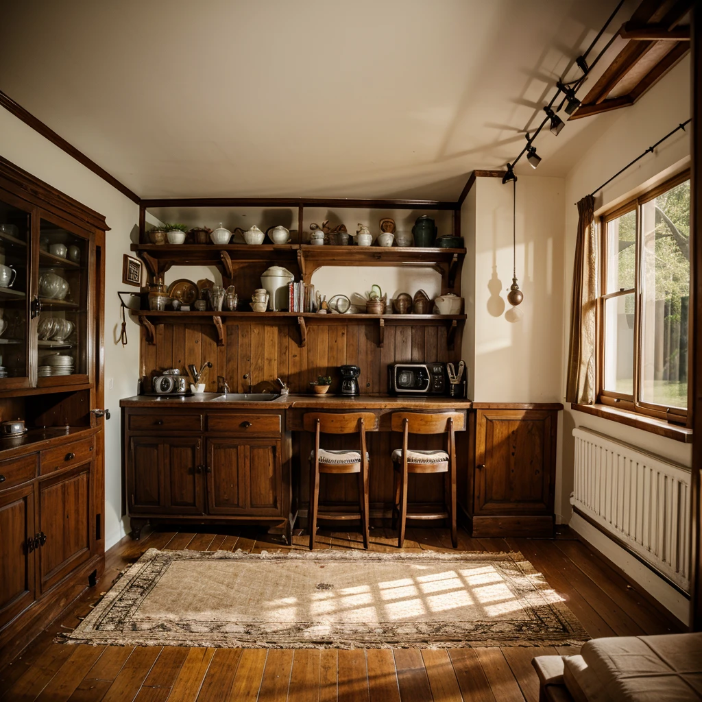 The interior of a vintage house