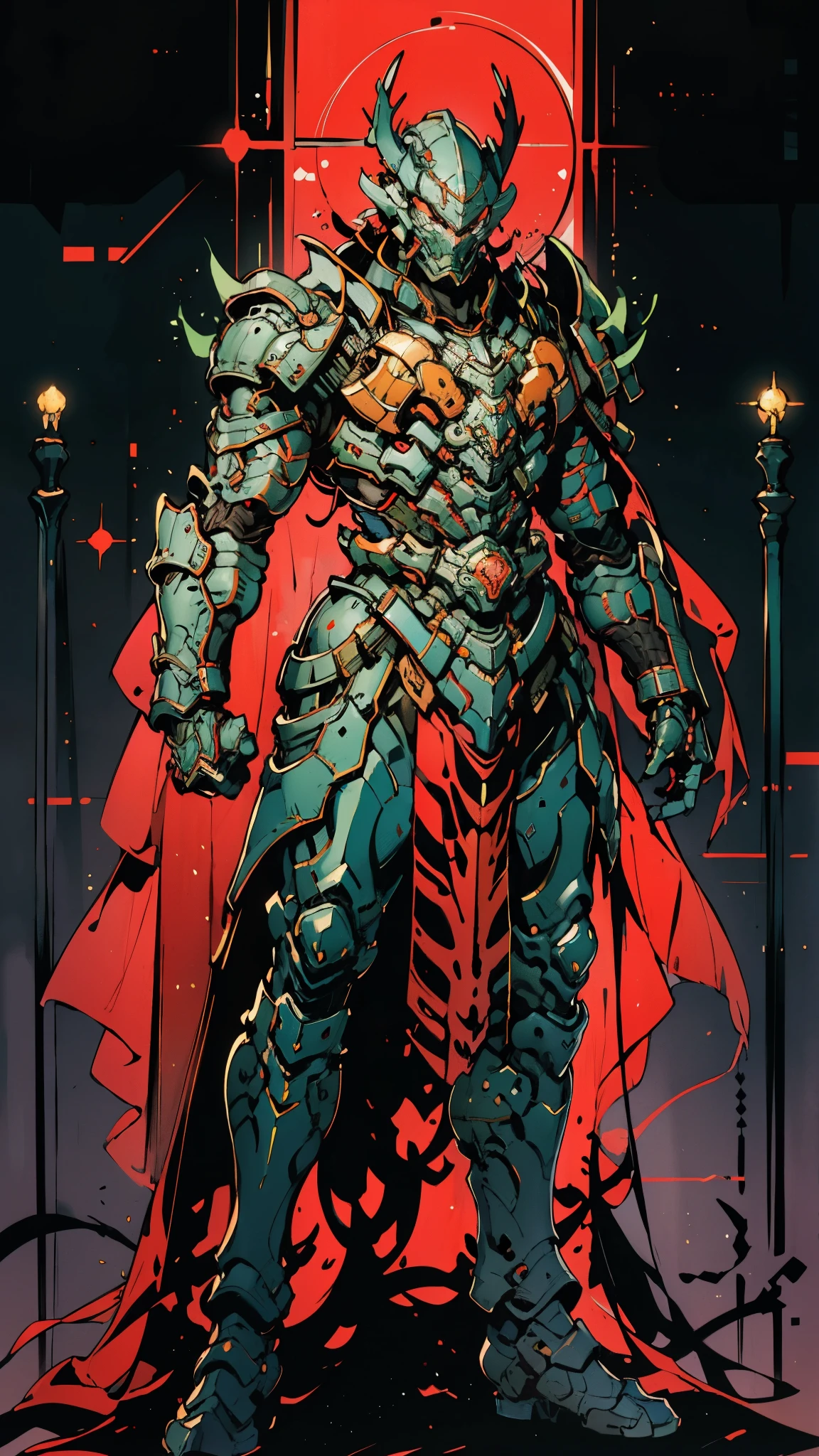 A man wearing a full-face helmet, a fantasy-style biotech armored combat suit, green eyes, (a composite layered chest armor), fully enclosed shoulder guards, matching arm and leg guards, the belt is adorned with dragon claw grasping orbs, (the color scheme is primarily black with red accents), the design balances heavy with agility, a high-tech bio-mecha armor, (Armor Concept Inspired by Dragons, stand on the top of a skyscraper in a futuristic sci-fi city), this character embodies a finely crafted fantasy-surreal style armored hero in anime style, exquisite and mature manga art style, (element, plasma, energy, the armor glows), ((male:1.5)), metallic, real texture material, dramatic, high definition, best quality, highres, ultra-detailed, ultra-fine painting, extremely delicate, professional, perfect body proportions, golden ratio, anatomically correct, symmetrical face, extremely detailed eyes and face, high quality eyes, creativity, RAW photo, UHD, 32k, Natural light, cinematic lighting, masterpiece-anatomy-perfect, masterpiece:1.5