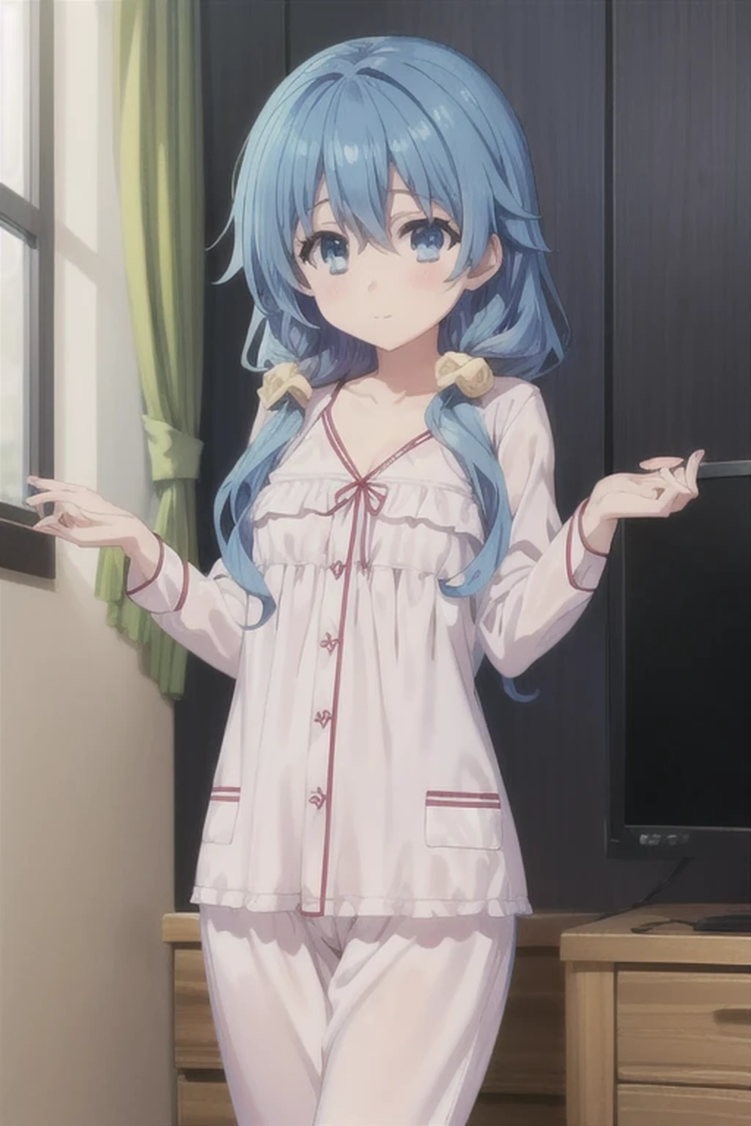 (((pixel-perfect, detail-perfect))), solo, 1girl, yoshino himekawa, in sexy pyjamas