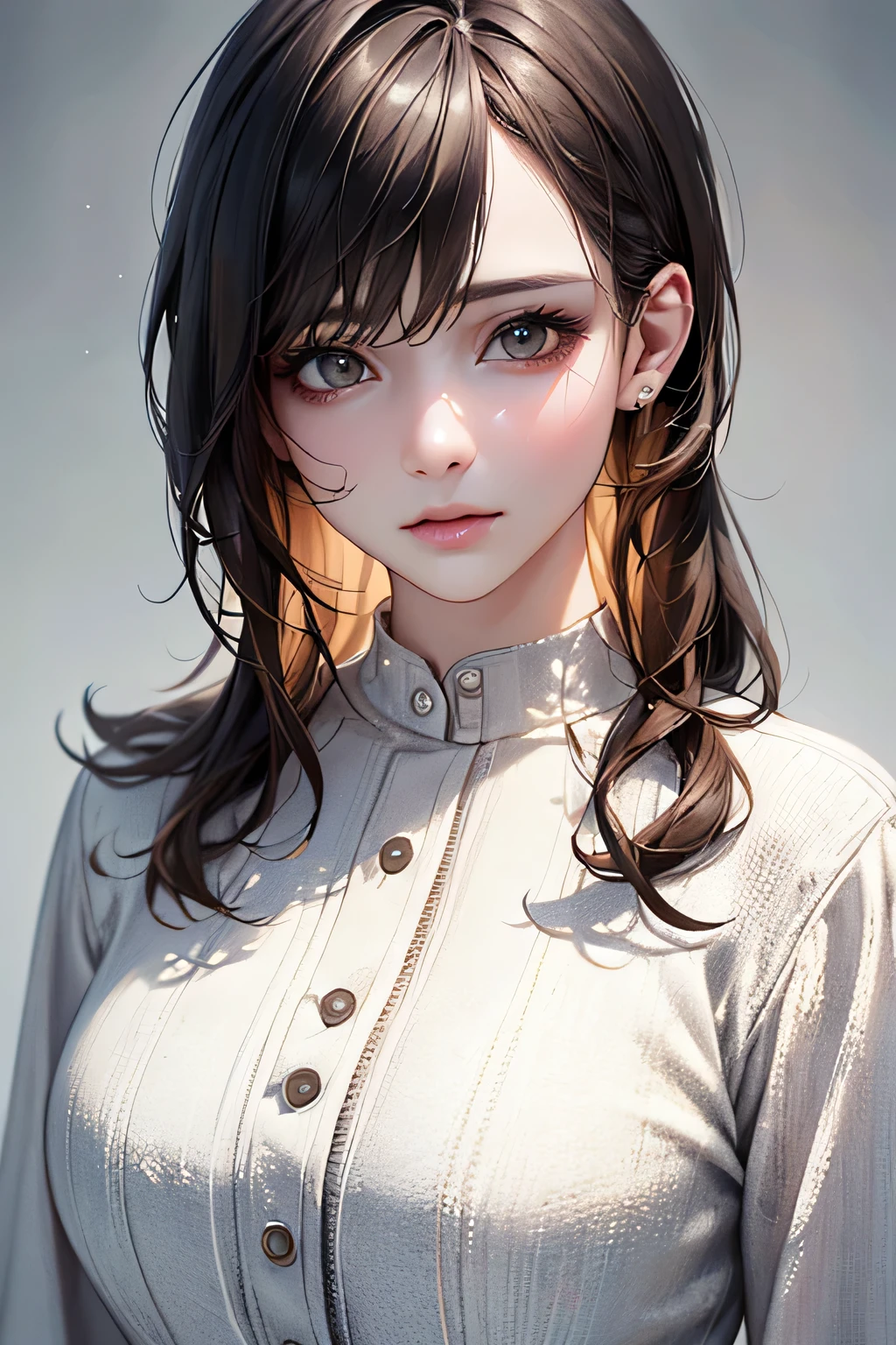 (highest quality、8k、32k、masterpiece)、(Realistic)、(Realistic:1.2)、(High resolution)、Very detailed、Very beautiful face and eyes、1 girl、Delicate body、big breasts, (highest quality、Attention to detail、Rich skin detail)、(highest quality、8k)、Very detailed、(Realistic、Realistic:1.37)、Bright colors、Full Body Shot, (Casual Fashion)