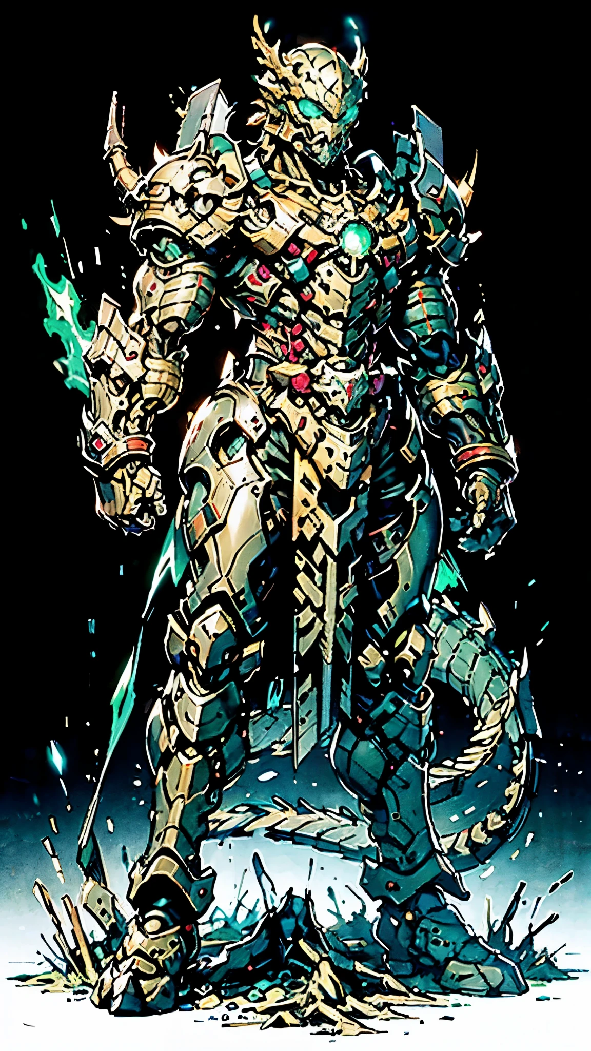 A man wearing a full-face helmet, a fantasy-style biotech armored combat suit, green eyes, (a composite layered chest armor), fully enclosed shoulder guards, matching arm and leg guards, the belt is adorned with dragon claw grasping orbs, (the color scheme is primarily black with red accents), the design balances heavy with agility, a high-tech bio-mecha armor, (Armor Concept Inspired by Dragons, stand on the top of a skyscraper in a futuristic sci-fi city), this character embodies a finely crafted fantasy-surreal style armored hero in anime style, exquisite and mature manga art style, (element, plasma, energy, the armor glows), ((male:1.5)), metallic, real texture material, dramatic, high definition, best quality, highres, ultra-detailed, ultra-fine painting, extremely delicate, professional, perfect body proportions, golden ratio, anatomically correct, symmetrical face, extremely detailed eyes and face, high quality eyes, creativity, RAW photo, UHD, 32k, Natural light, cinematic lighting, masterpiece-anatomy-perfect, masterpiece:1.5
