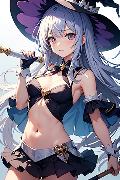 Magical girl、Navel exposed、Witch Hat、Magic wand