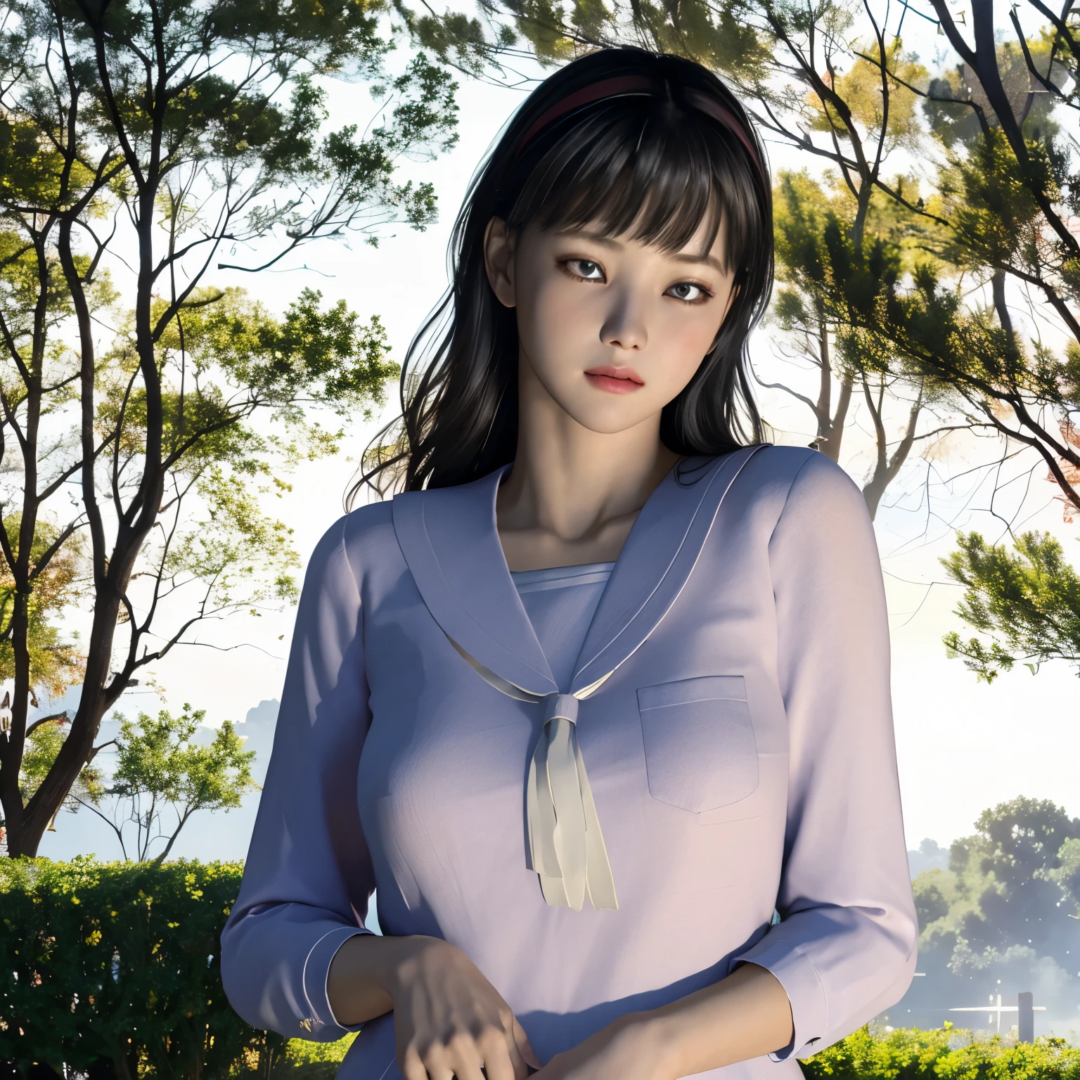 (Detailed CG、Unity、8k wallpaper)、(Very delicate and beautiful)、(masterpiece)、(highest quality:1.2)、(超A high resolution:1.3)、(Beautiful realistic Asian),Beautiful lighting、Perfect Lightning、Realistic Shadows、Fine skin、Very detailed、詳細な顔と目Frowning、Frowning、Close your eyes tight