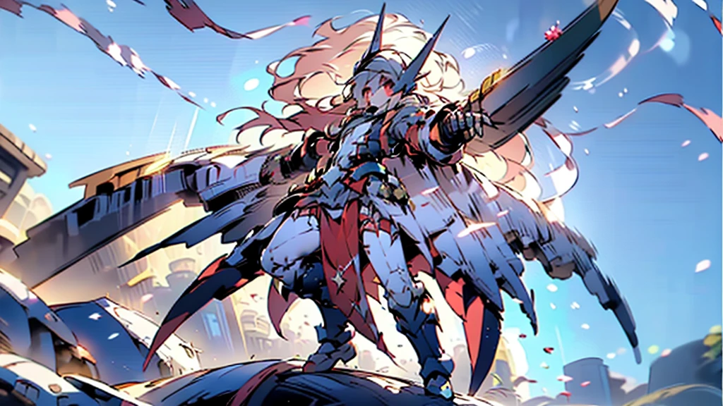 ((((Perfect female whole body))))、(((Scenes where the background is visible at a high angle、Focus on the background、masterpiece)))、(((A slender female admiral with a flat chest、Red military costume、Light leaks through the slits in the visor covering the face.)))、Glaring at me、((両足でmaritimeに浮かび立つ))、Morning Sea、((maritime))、Dragon Man、Spreading his sharp-clawed arms、((Thrusts out his sharp-clawed right arm forward))、(Spread your legs wide)、Purple square gem in center of chest、Shotgun in left hand、Proudly、Lean back