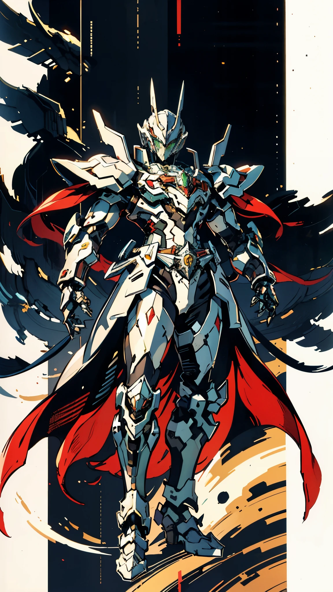 A man wearing a full-face helmet, a fantasy-style biotech armored combat suit, green eyes, (a composite layered chest armor), fully enclosed shoulder guards, matching arm and leg guards, the belt is adorned with dragon claw grasping orbs, (the color scheme is primarily black with red accents), the design balances heavy with agility, a high-tech bio-mecha armor, (Armor Concept Inspired by Dragons, stand on the top of a skyscraper in a futuristic sci-fi city), this character embodies a finely crafted fantasy-surreal style armored hero in anime style, exquisite and mature manga art style, (element, plasma, energy, the armor glows), ((male:1.5)), metallic, real texture material, dramatic, high definition, best quality, highres, ultra-detailed, ultra-fine painting, extremely delicate, professional, perfect body proportions, golden ratio, anatomically correct, symmetrical face, extremely detailed eyes and face, high quality eyes, creativity, RAW photo, UHD, 32k, Natural light, cinematic lighting, masterpiece-anatomy-perfect, masterpiece:1.5