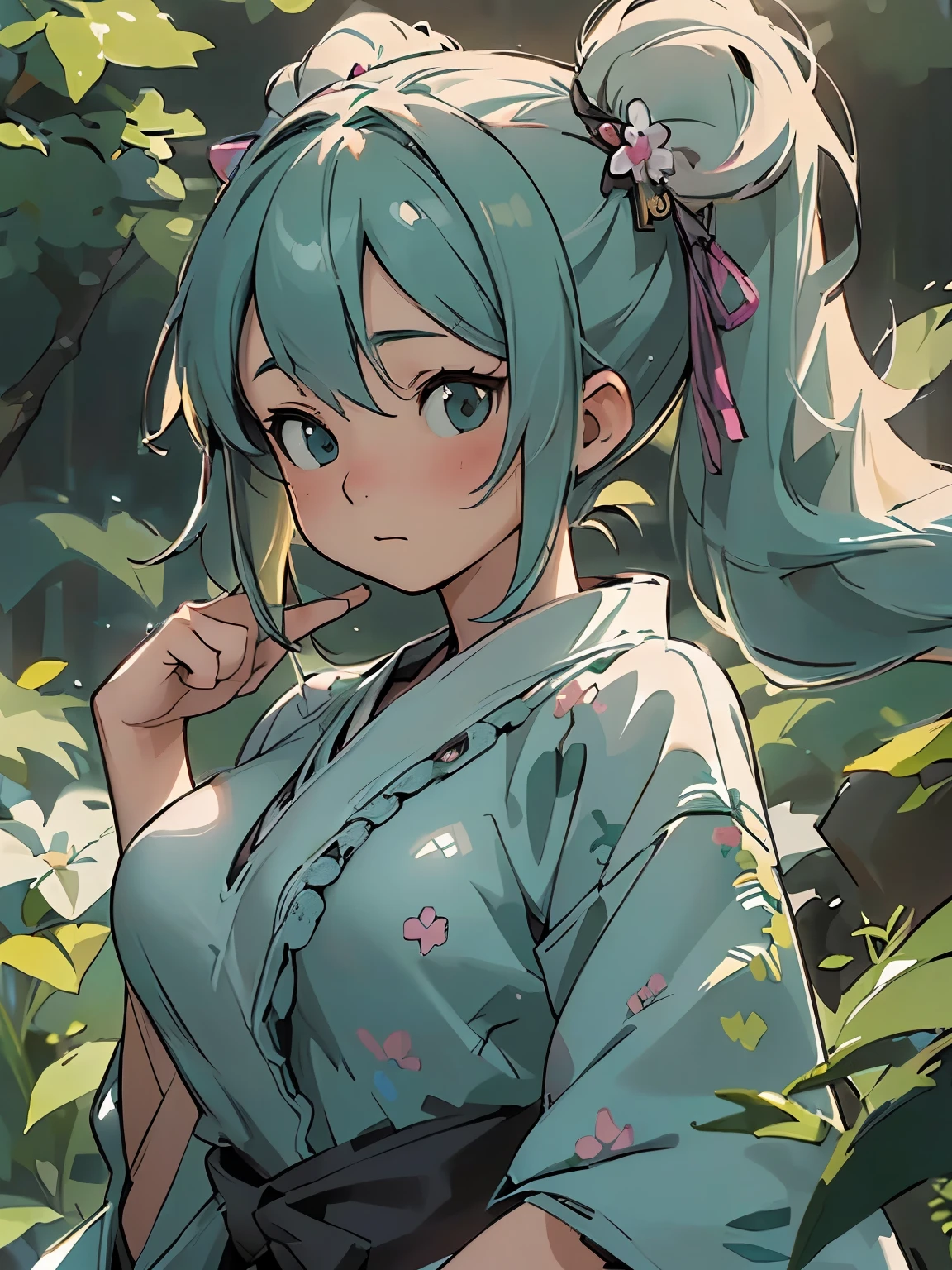 (masterpiece、最high quality、最high quality、Official Art、Beautiful and beautiful:1.2)、(One girl:1.3)Hatsune Miku、Twin tails,Big Breasts,(Random boyish fashion),(Random cute poses),(Random Hairstyles),(Thin type),(Large Breasts:1.5),(Best image quality, (8k), Ultra-realistic, 最high quality, high quality, High resolution, high qualityの質感, Attention to detail, Beautiful details, Fine details, Highly detailed CG, Detailed Texture, Realistic facial expressions, masterpiece, before)