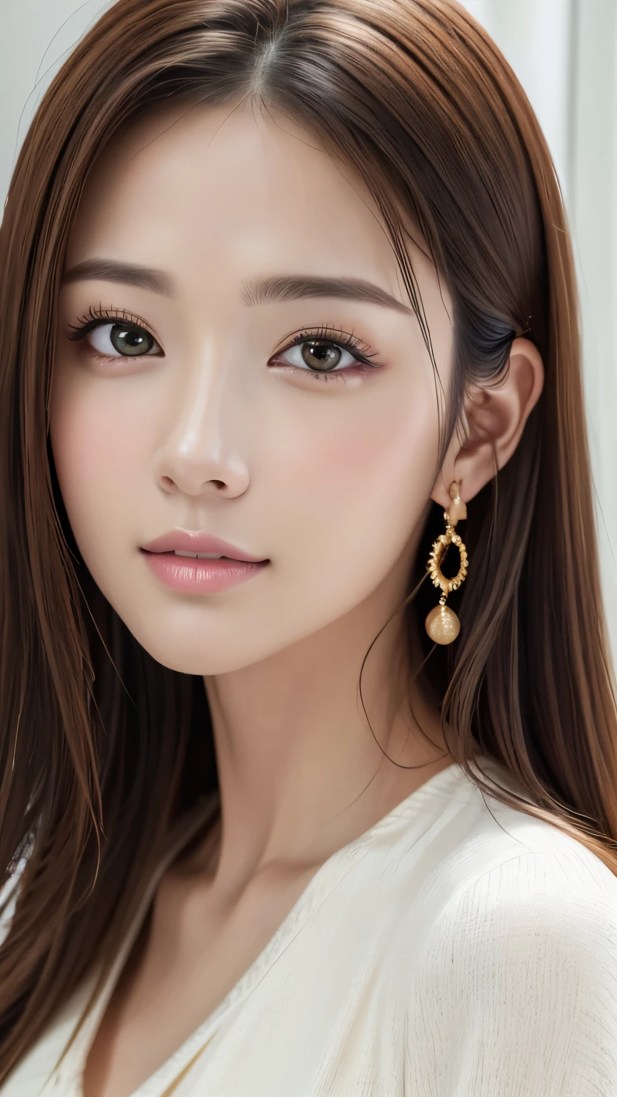 (Representative works:1.3)、(8k、Realistic、RAW Photos、Best image quality:1.4)、(30 year old mature woman)、Small face、Beautiful Face、(Realistic Face)、No makeup、Natural Makeup、light makeup、 (Dark brown hair)、Beautiful hairstyle、Realistic eyes、Beautiful details、 (Realisticな肌)、Beautiful Skin、 (Casual Fashion)、 Confused、 charm、超High resolution、Ultra-realistic、 High resolution、Golden Ratio