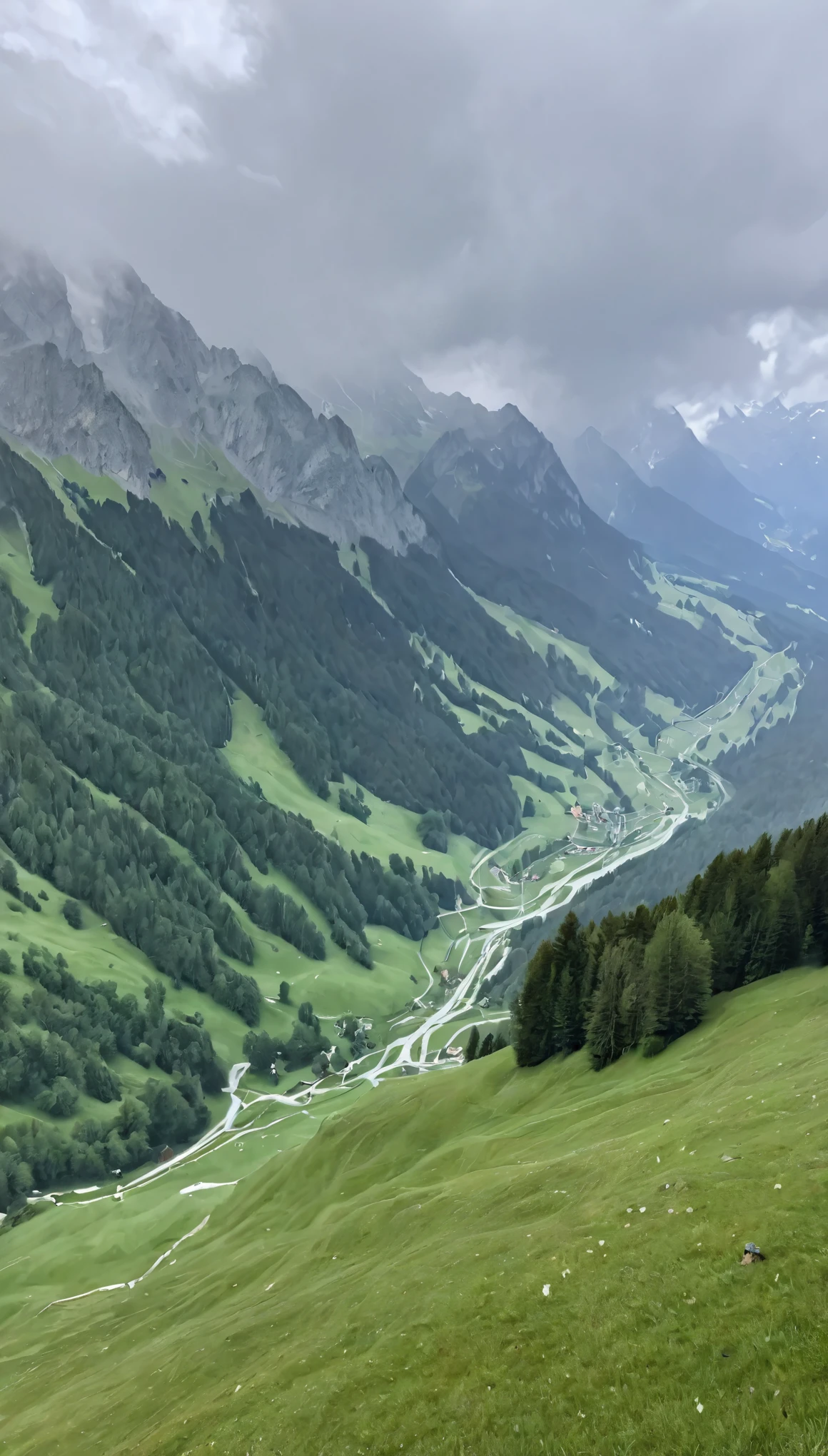 Rainy day in the Alps  