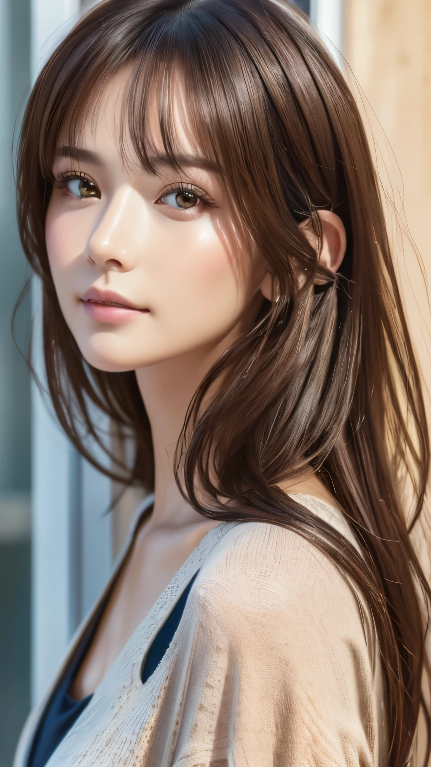 (Representative works:1.3)、(8k、Realistic、RAW Photos、Best image quality:1.4)、(30 year old mature woman)、Small face、Beautiful Face、(Realistic Face)、No makeup、Natural Makeup、light makeup、 (Dark brown hair)、Beautiful hairstyle、Realistic eyes、Beautiful details、 (Realisticな肌)、Beautiful Skin、 (Casual Fashion)、 Confused、 charm、超High resolution、Ultra-realistic、 High resolution、Golden Ratio