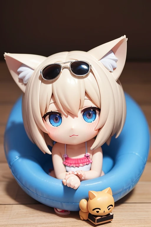 Very big head, Super big head, Cat ear doll, Nendoroid, Swimsuit