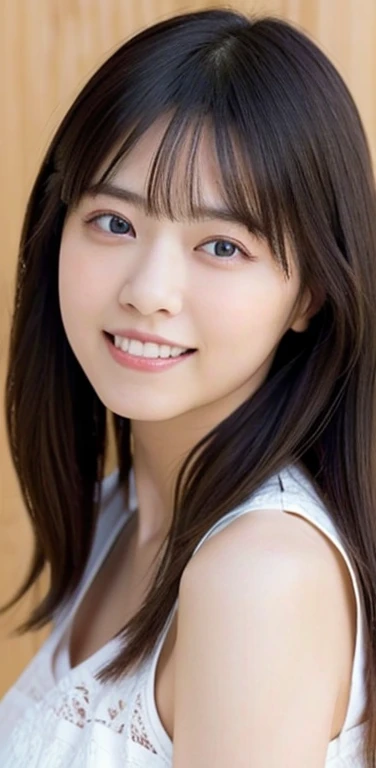 (8k), (highest quality: 1.2), (Realistic), (Realistic: 1.37), Ultra-high resolution, 1 girl, Head to knee photo、cute, smile, Mouth closed, Beautiful details, Beautiful Nose, whole body, Wet Hair, Giant Dulcefo, pork, , (Large Breasts)、Saggy breasts、Soft Breasts、Overflowing breasts、レースのランジェリーでは隠しきれないLarge Breasts、Voluptuous thighs、Odd Eye、Heterochromia iridis