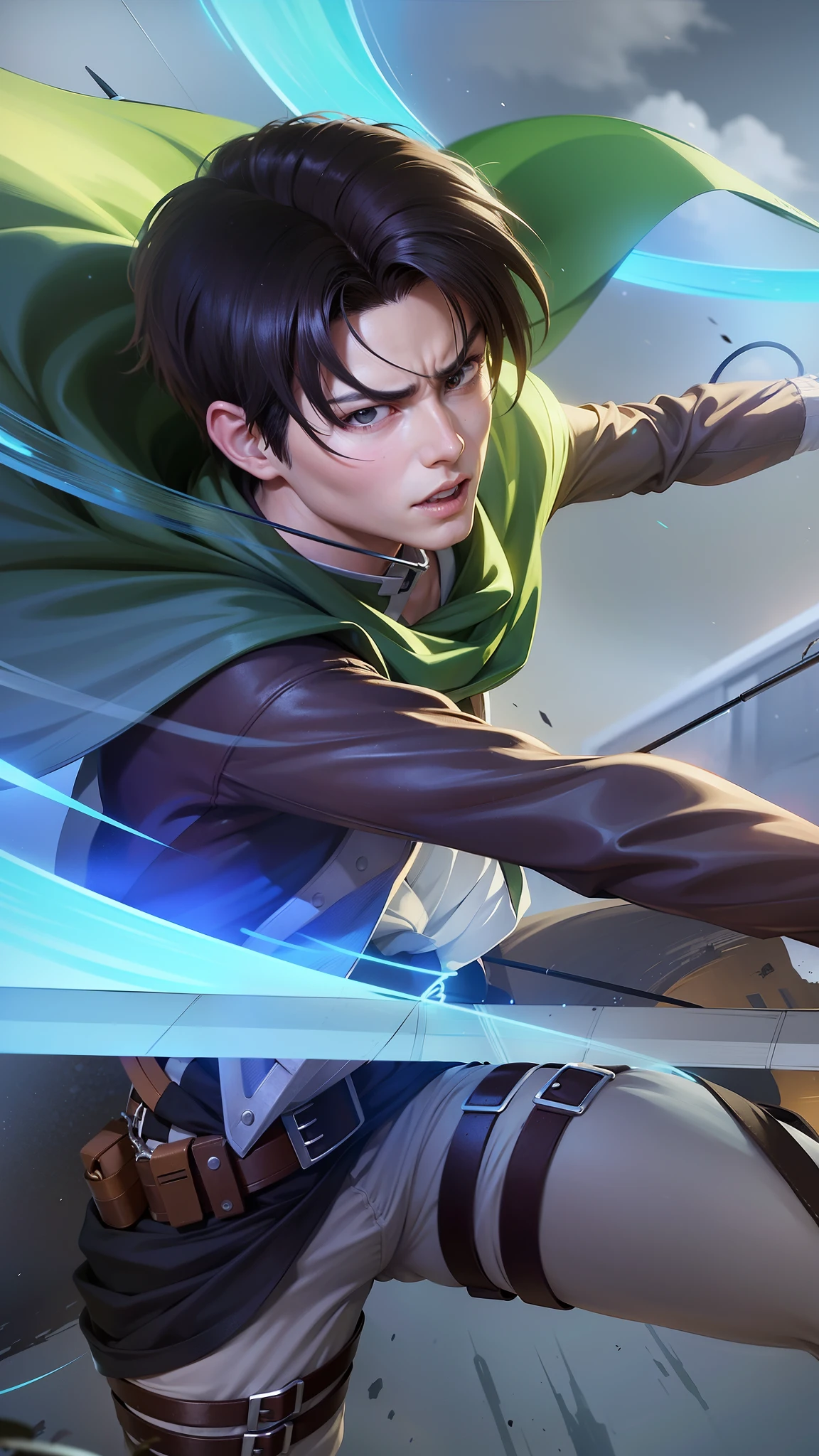 anime character with a bow and arrow in his hand, levi ackerman, (attack on titans anime), 4 k manga wallpaper, shingeki no kyojin, portrait of eren yeager, from attack on titan, attack on titan anime style, in attack on titan, snk, eren yeager, badass anime 8 k, attack on titan covert art