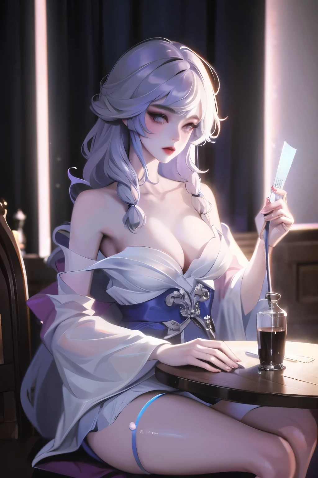 portrait of mermaid , Realistic shadows, Fine details. Night settings. 非常动漫style. Realistic shadow lighting poster,author:Ilya Kuvshinov katsuhiro, Magali New Town, Type Germ, Jeremy Lipkin and Michael Garmash, Rob Wray (Rob Rey) and Miura Kenta (Kentar Miura) style, Popular on Art Station