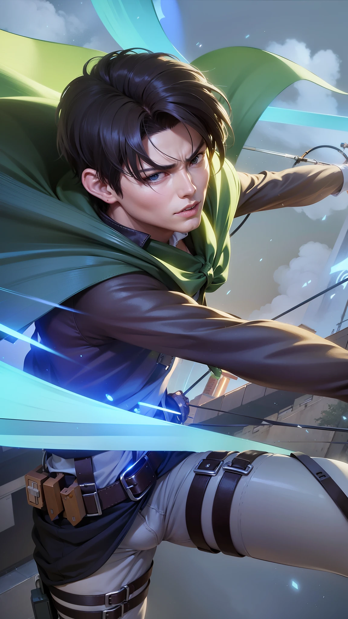 anime character with a bow and arrow in his hand, levi ackerman, (attack on titans anime), 4 k manga wallpaper, shingeki no kyojin, portrait of eren yeager, from attack on titan, attack on titan anime style, in attack on titan, snk, eren yeager, badass anime 8 k, attack on titan covert art