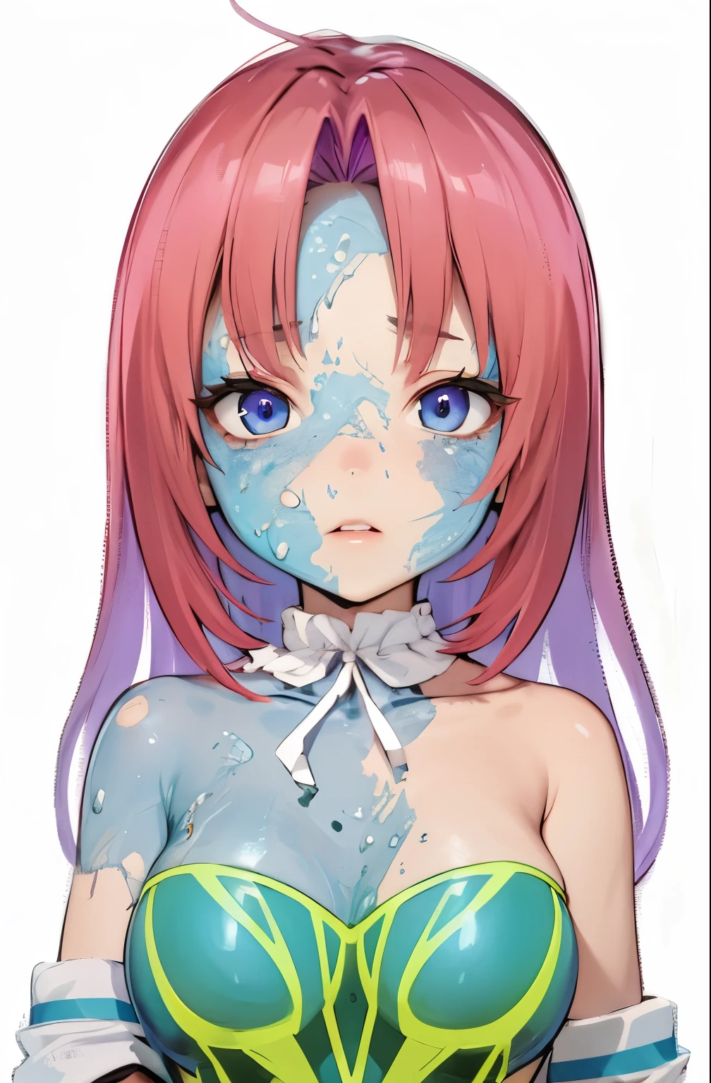 beautiful girl,Twenty years old,suffer,Blue bruises,Purple Hair,Blue Eyes,4k,8k,highest quality