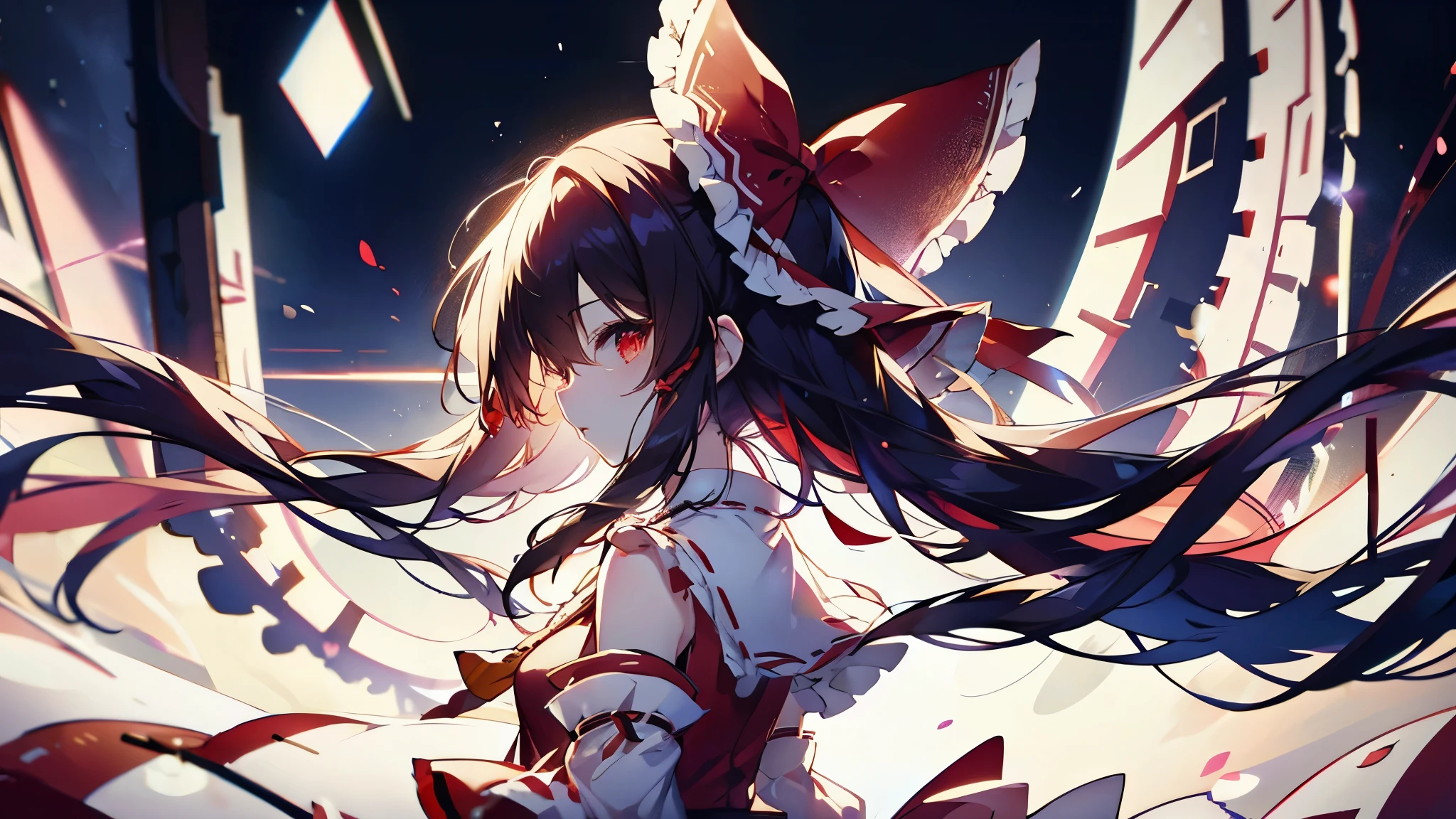 Reimu Hakurei,backlighting