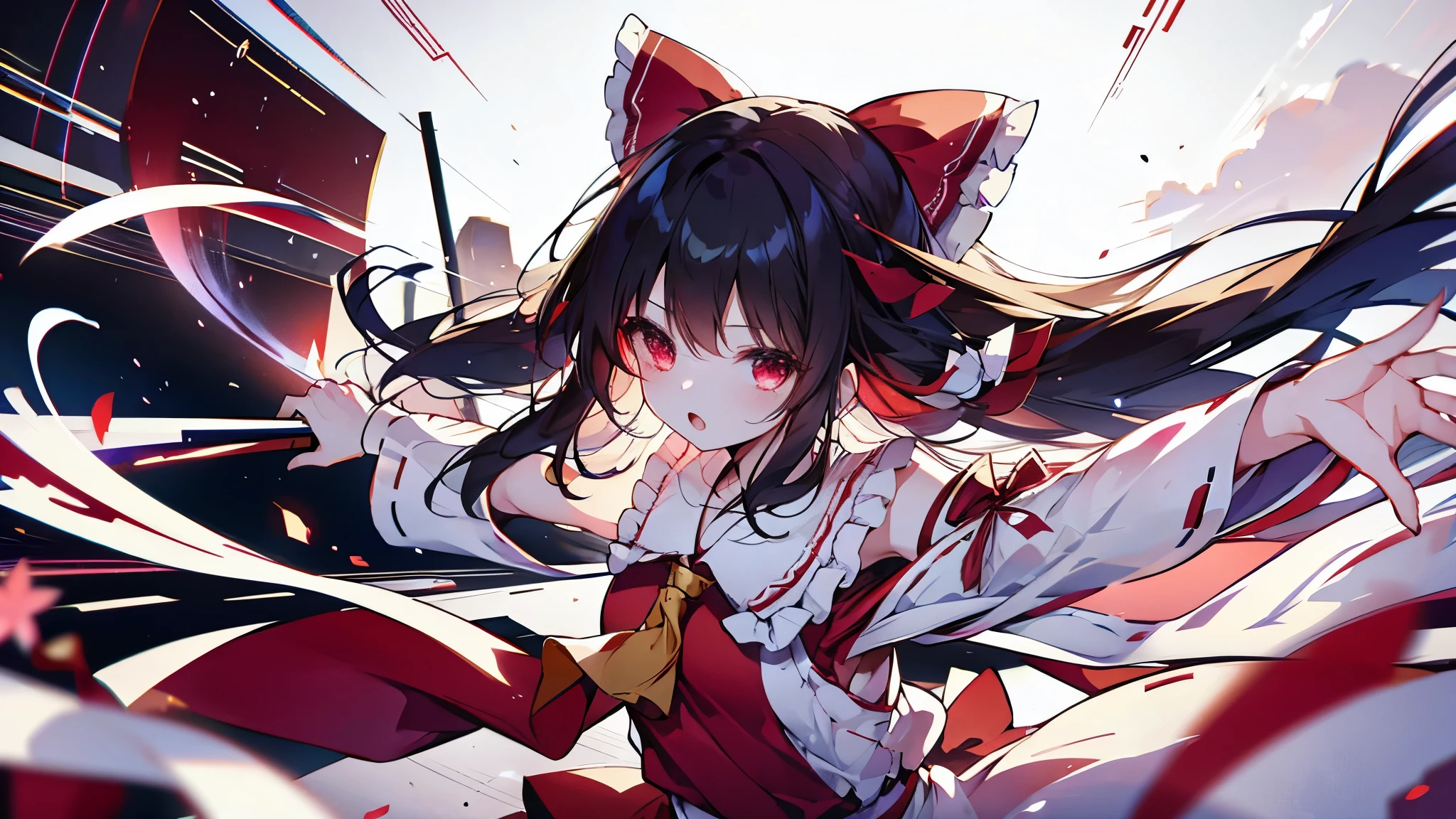 Reimu Hakurei,motion lines