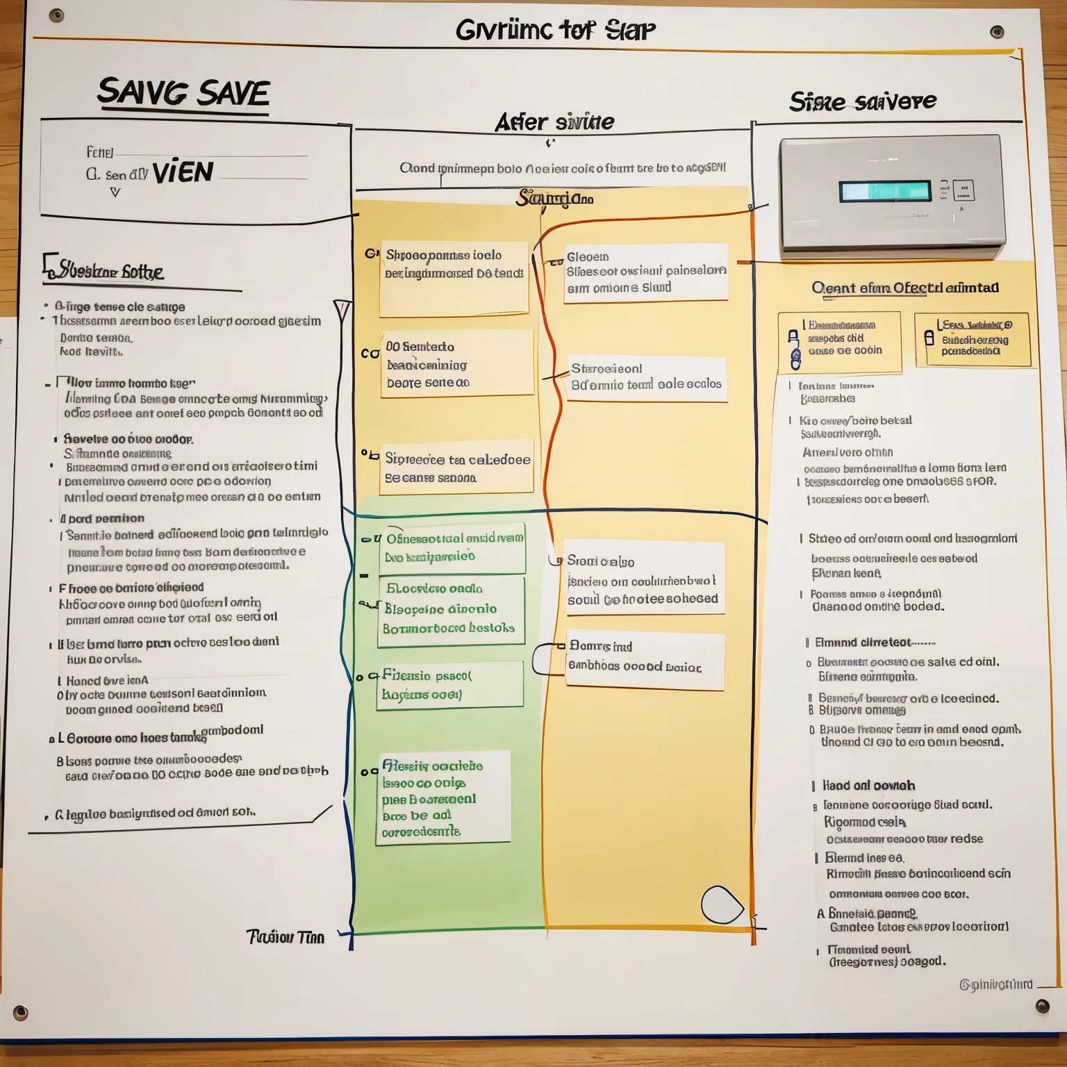 Mind map about electrical savings