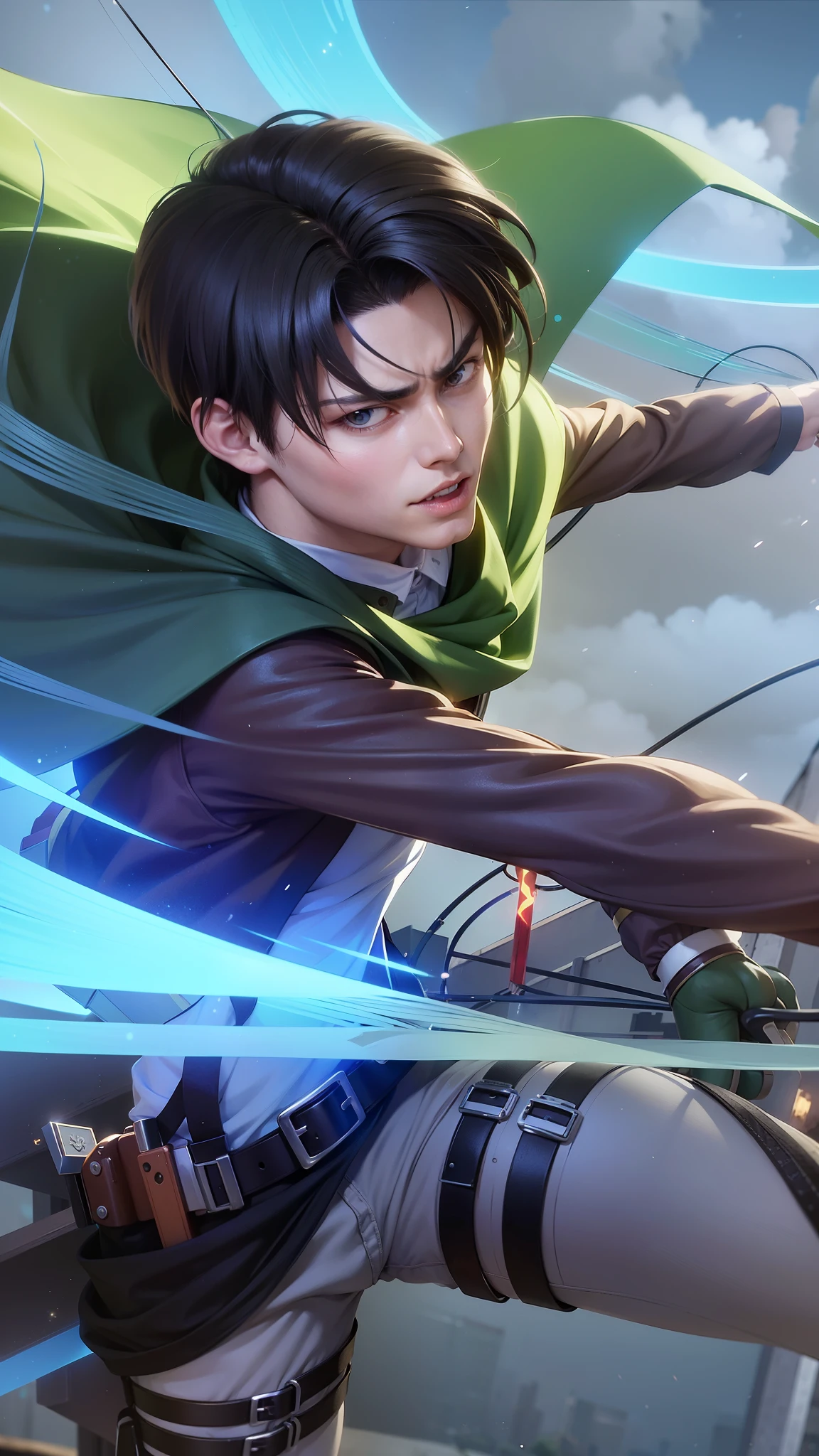anime character with a bow and arrow in his hand, levi ackerman, (attack on titans anime), 4 k manga wallpaper, shingeki no kyojin, portrait of eren yeager, from attack on titan, attack on titan anime style, in attack on titan, snk, eren yeager, badass anime 8 k, attack on titan covert art