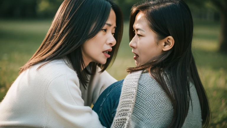 Mother getting angry to the daughter