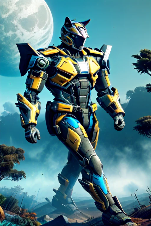 Mecha,male, Solitary, Wolf,  Science Fiction, mammal, group, Taxonomy, armor, male,helmet,  , Empty, blue eyes, Canines, canine, 