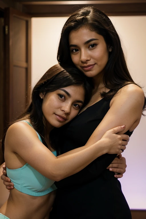 SEVERAL WOMEN OF DIFFERENT ETHNICITY HUGGING