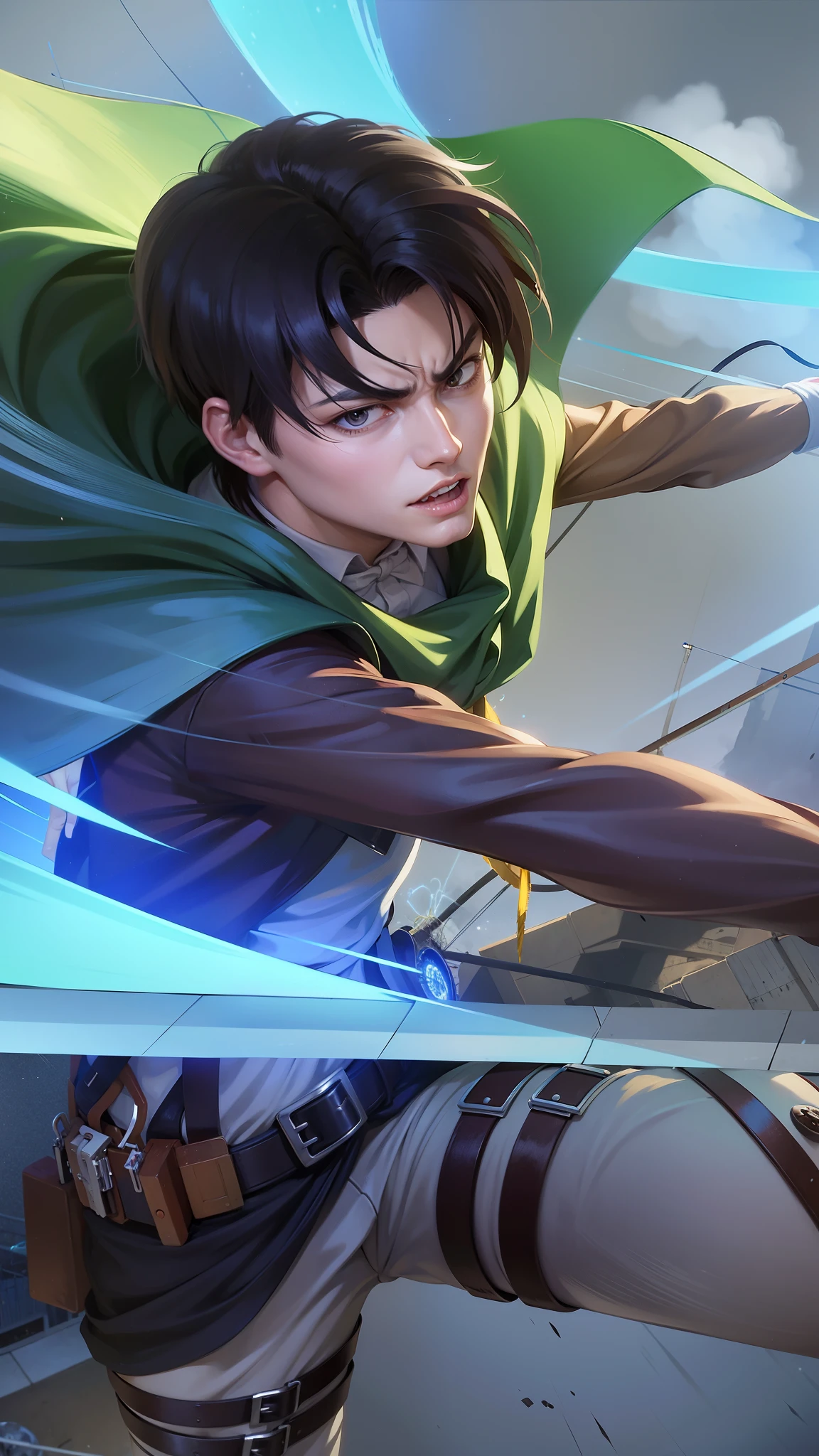 anime character with a bow and arrow in his hand, levi ackerman, (attack on titans anime), 4 k manga wallpaper, shingeki no kyojin, portrait of eren yeager, from attack on titan, attack on titan anime style, in attack on titan, snk, eren yeager, badass anime 8 k, attack on titan covert art