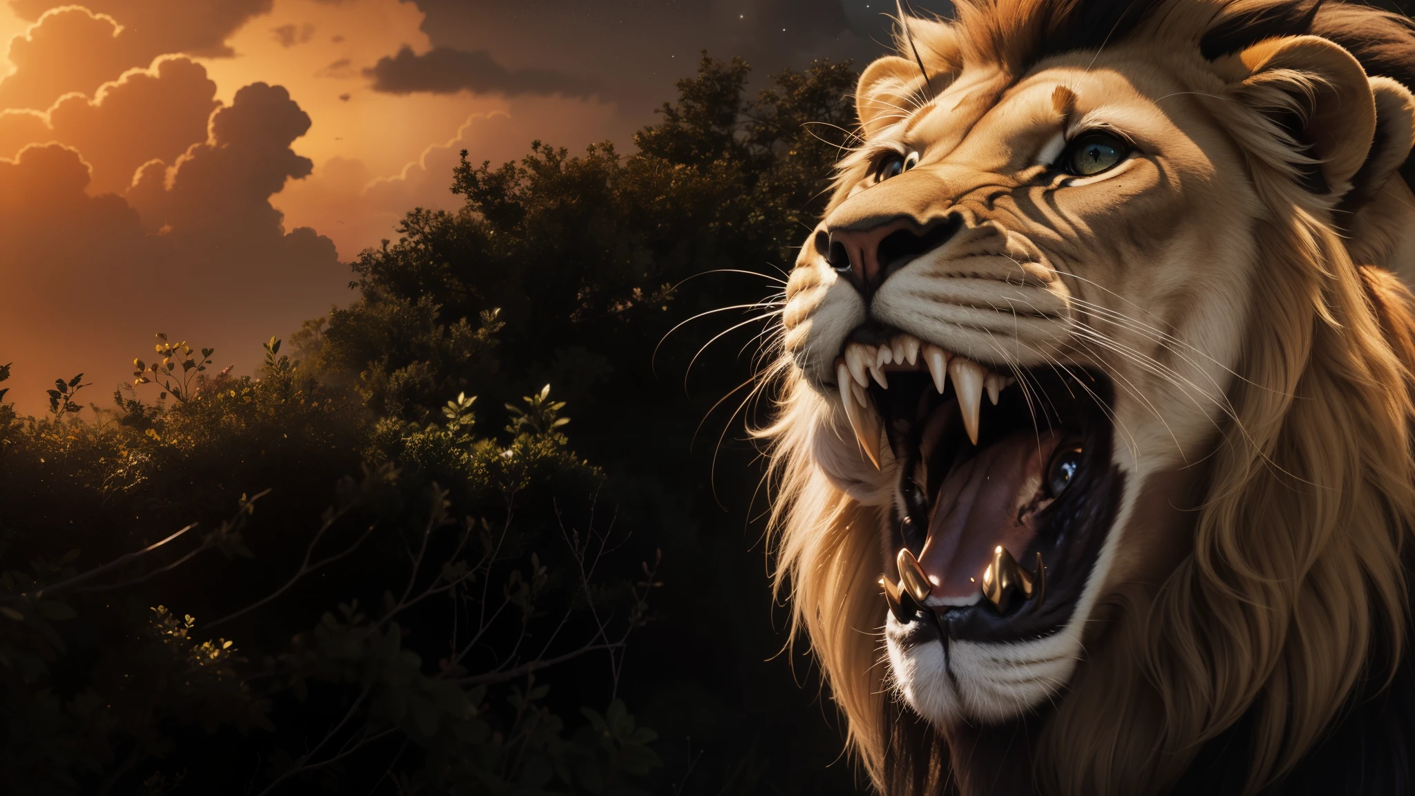 lion, Divine Lion, Majestic, Lindo, Fogo, Eletricidade, Thunders, Sky Thunders, Stars, Fotorrealista 6K, UltraHD Detalhada, Cores detalhadas 8K, lion Elegante, Sol, Estrelas, Raios, heavens, Divine Sky, tempestade, Towards the heavens, celestial, divino, Fotorrealista, Rendering, 4K, 8k, texturas detalhadas, sombras detalhadas, decente, cores detalhadas, Gods Sky, Detalhes UltraHD 16K, Texturas fotorrealistas 16K, Nitidez Detalhada 16K, Nitidez Detalhada, Cores detalhadas, Sombras realistas, Texturas Ultra realista, High Power, Natural Beleza, Cores Naturais, Contraste realista, Texturas Fotorrealistas, cores detalhadas, cores realistas, sombras detalhadas, Rosto Luminoso, Eletricidade, Rosto detalhado 4K, Ultra detalhado, contraste realista de 8k, nitidez detalhada, cores Ultra HD, elegante,