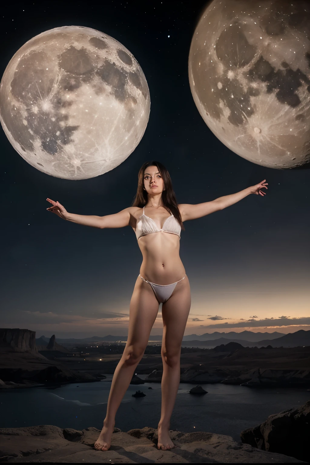 salty moon goddess star in the sky defending mankind