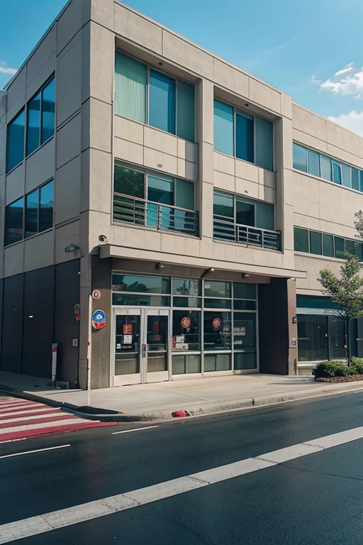 anime style commercial building