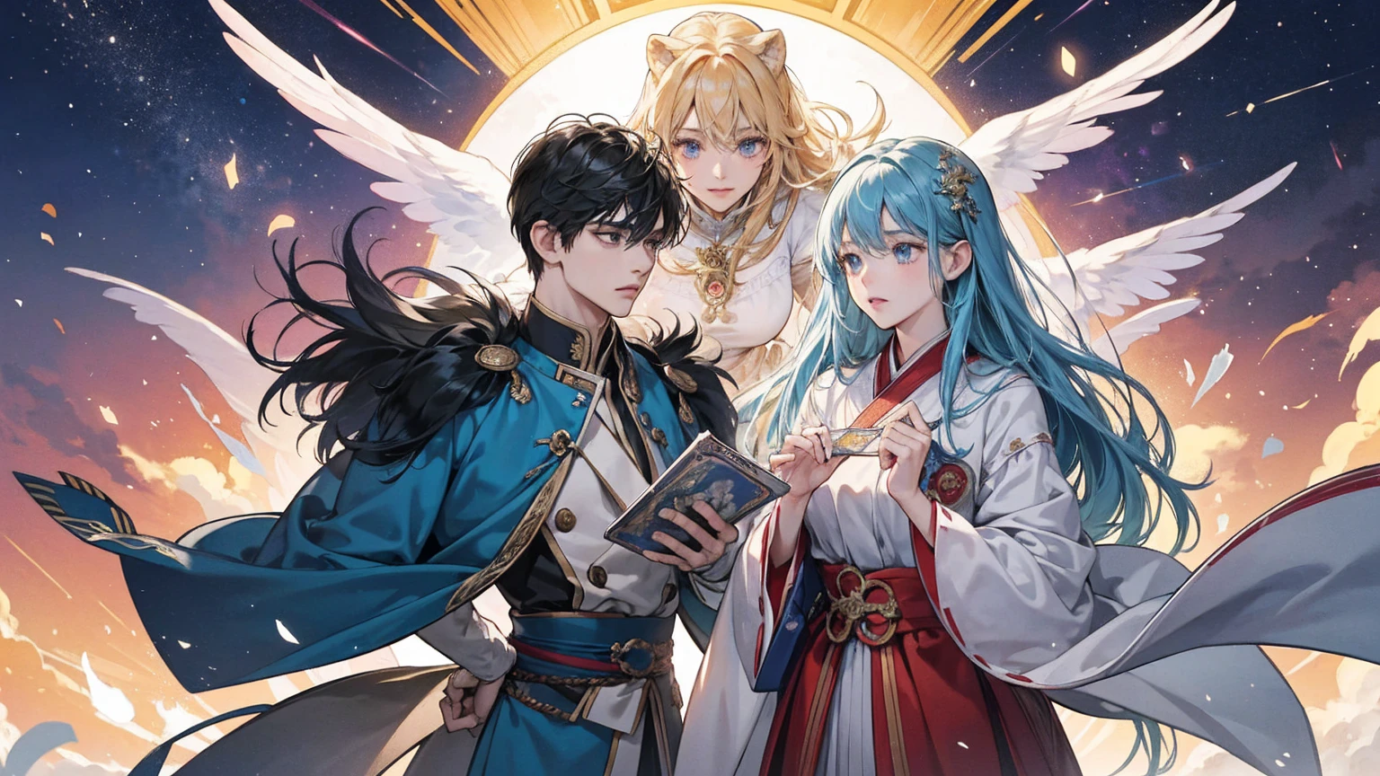 ローマemperorコンスタンティヌス1世「great」。34 years old。Adult male。emperorらしい優雅さと重厚さ。Calm and cool-headed。Heavenly Jerusalem。Tarot Cards「emperor」「world」Oracle Cards。Delicate and bold design in gold and blue。eyes like a lion。Thick neck。Broad shoulders。The achievements and impact on future generations are clear.、Constantine himself「What was he like?」It is shrouded in mystery。I個人的にコンスタンティヌスgreatに惹きつけられています。Iコンスタンティヌスgreatを追慕しています。but、コンスタンティヌスgreatは、Light and Darkness、It has both advantages and disadvantages。Nobody is perfect。コンスタンティヌスgreatが活動していた時の後期ローマ帝国は、危機と混乱と分裂の激動のworldでした。コンスタンティヌスgreatは、Calm and calm、It was mild for the time.。On the other hand、Powerful and ruthless in harsh times。コンスタンティヌスgreatへの毀誉褒貶、The pros and cons are intense。eventually、I think it can change infinitely depending on the evaluator's perspective.。コンスタンティヌスgreatは、Will it remain a mystery forever?。I、コンスタンティヌスgreatを想い続けています。Iコンスタンティヌスgreatの実態がつかめないまま、Admiration and fear、I am in a state of longing and fear。lyrical。Heartful。Romantic。Dramatic。Romantic and Real。Digital Art。Gustave Doré。Gustave Moreau。William Blake。Dande's Divine Comedy。Milton's Paradise Lost。Medieval manuscripts。Medieval miniature。Copperplate engraving。magic。西洋magic。grimoire。wonder。occult。religion。philosophy。Symbolism。occultism。Tahana。Christian Bible。Genesialachi。Revelation。Koran(original) , (Very detailed壁紙) , (highest quality) , (masterpiece) , Photographic reality, Realistic, Very detailedイラスト , Beautiful Eyes, (Delicate face) , Perfect detail, (Best lighting) , (Very intricate details) , Very detailed, , 4K Integration, (Super fine CG: 1.2) , (8k: 1.2) , Realistic, Octane Rendering、Scale infinity、permanent。far-reaching、Grandiose。Infinite and Unfathomable Influence。Tianhe Galaxy。Andromeda。The Universe。spiritual。Earth。solar system。Infinite Universe。quantum。Free Energy。Electro-optical petrification。Dark matter。Mysteries of the Universe。life-and-death。Journey。Creation and Healing。trauma。create。Salvation。Purification。Unconditional Love。High Bliss。