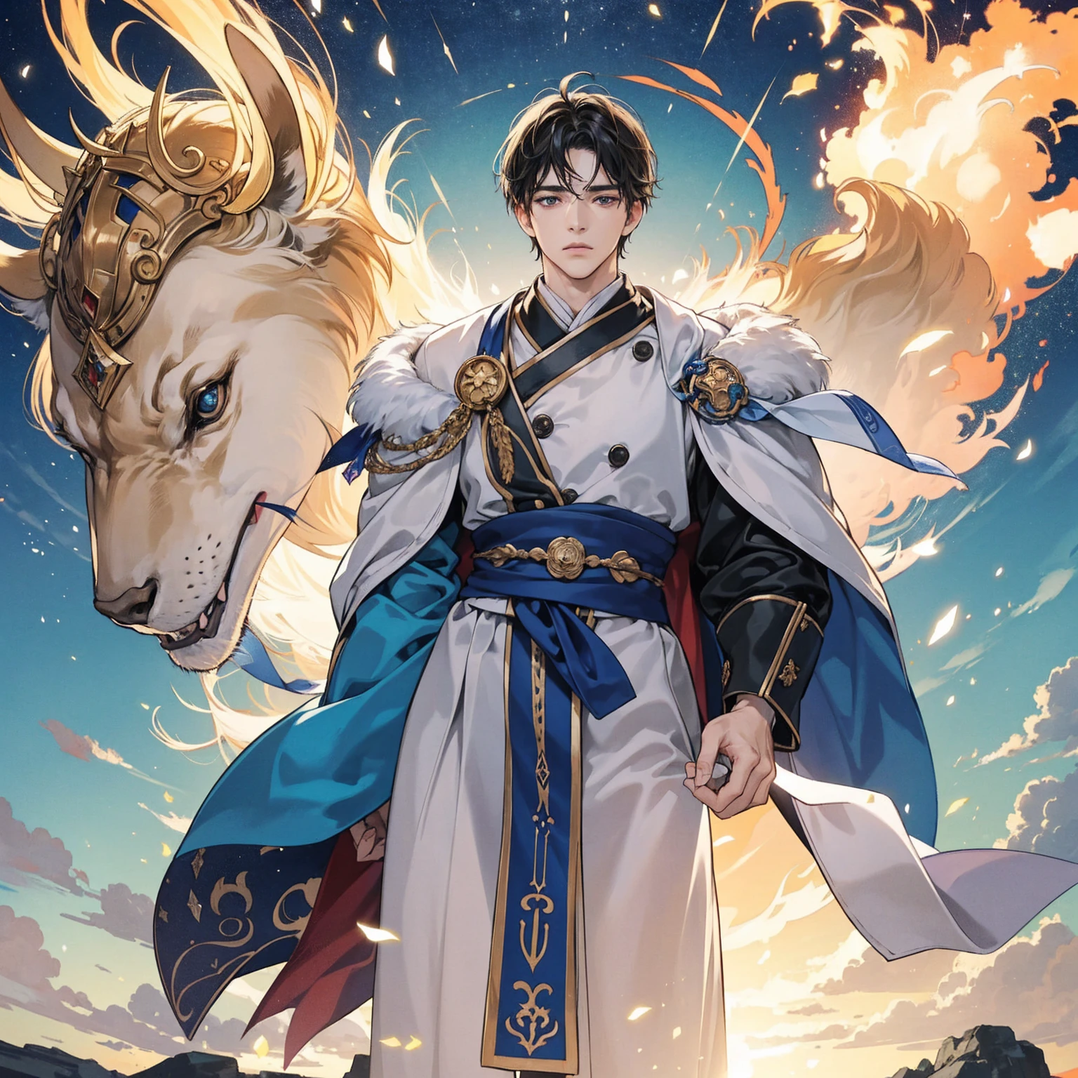 ローマemperorコンスタンティヌス1世「great」。34 years old。Adult male。emperorらしい優雅さと重厚さ。Calm and cool-headed。Heavenly Jerusalem。Tarot Cards「emperor」「world」Oracle Cards。Delicate and bold design in gold and blue。eyes like a lion。Thick neck。Broad shoulders。The achievements and impact on future generations are clear.、Constantine himself「What was he like?」It is shrouded in mystery。I個人的にコンスタンティヌスgreatに惹きつけられています。Iコンスタンティヌスgreatを追慕しています。but、コンスタンティヌスgreatは、Light and Darkness、It has both advantages and disadvantages。Nobody is perfect。コンスタンティヌスgreatが活動していた時の後期ローマ帝国は、危機と混乱と分裂の激動のworldでした。コンスタンティヌスgreatは、Calm and calm、It was mild for the time.。On the other hand、Powerful and ruthless in harsh times。コンスタンティヌスgreatへの毀誉褒貶、The pros and cons are intense。eventually、I think it can change infinitely depending on the evaluator's perspective.。コンスタンティヌスgreatは、Will it remain a mystery forever?。I、コンスタンティヌスgreatを想い続けています。Iコンスタンティヌスgreatの実態がつかめないまま、Admiration and fear、I am in a state of longing and fear。lyrical。Heartful。Romantic。Dramatic。Romantic and Real。Digital Art。Gustave Doré。Gustave Moreau。William Blake。Dande's Divine Comedy。Milton's Paradise Lost。Medieval manuscripts。Medieval miniature。Copperplate engraving。magic。西洋magic。grimoire。wonder。occult。religion。philosophy。Symbolism。occultism。Tahana。Christian Bible。Genesialachi。Revelation。Koran(original) , (Very detailed壁紙) , (highest quality) , (masterpiece) , Photographic reality, Realistic, Very detailedイラスト , Beautiful Eyes, (Delicate face) , Perfect detail, (Best lighting) , (Very intricate details) , Very detailed, , 4K Integration, (Super fine CG: 1.2) , (8k: 1.2) , Realistic, Octane Rendering、Scale infinity、permanent。far-reaching、Grandiose。Infinite and Unfathomable Influence。Tianhe Galaxy。Andromeda。The Universe。spiritual。Earth。solar system。Infinite Universe。quantum。Free Energy。Electro-optical petrification。Dark matter。Mysteries of the Universe。life-and-death。Journey。Creation and Healing。trauma。create。Salvation。Purification。Unconditional Love。High Bliss。