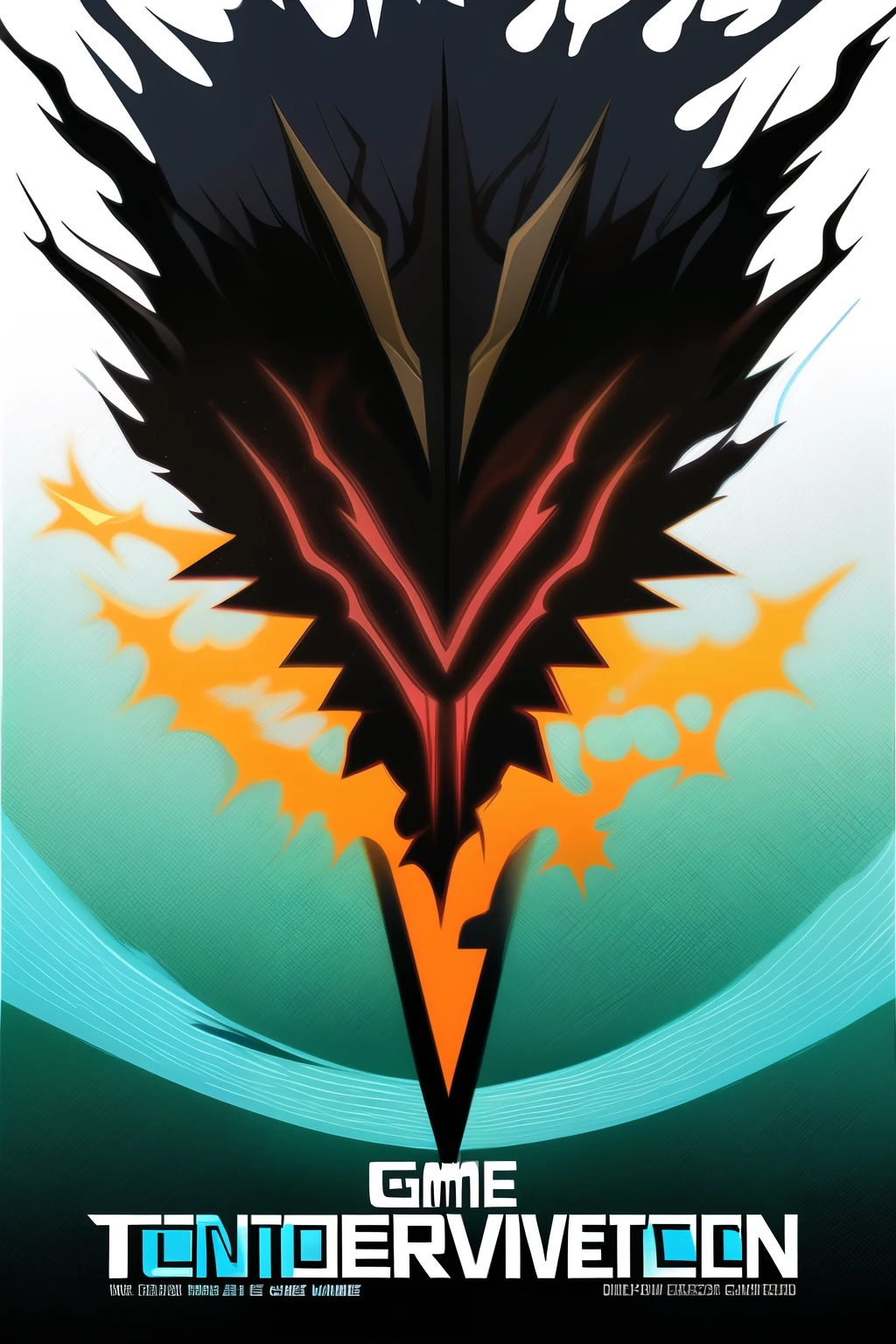 Game Strom tittle ((game poster)) ((add environment)) tornado ((Vector art))