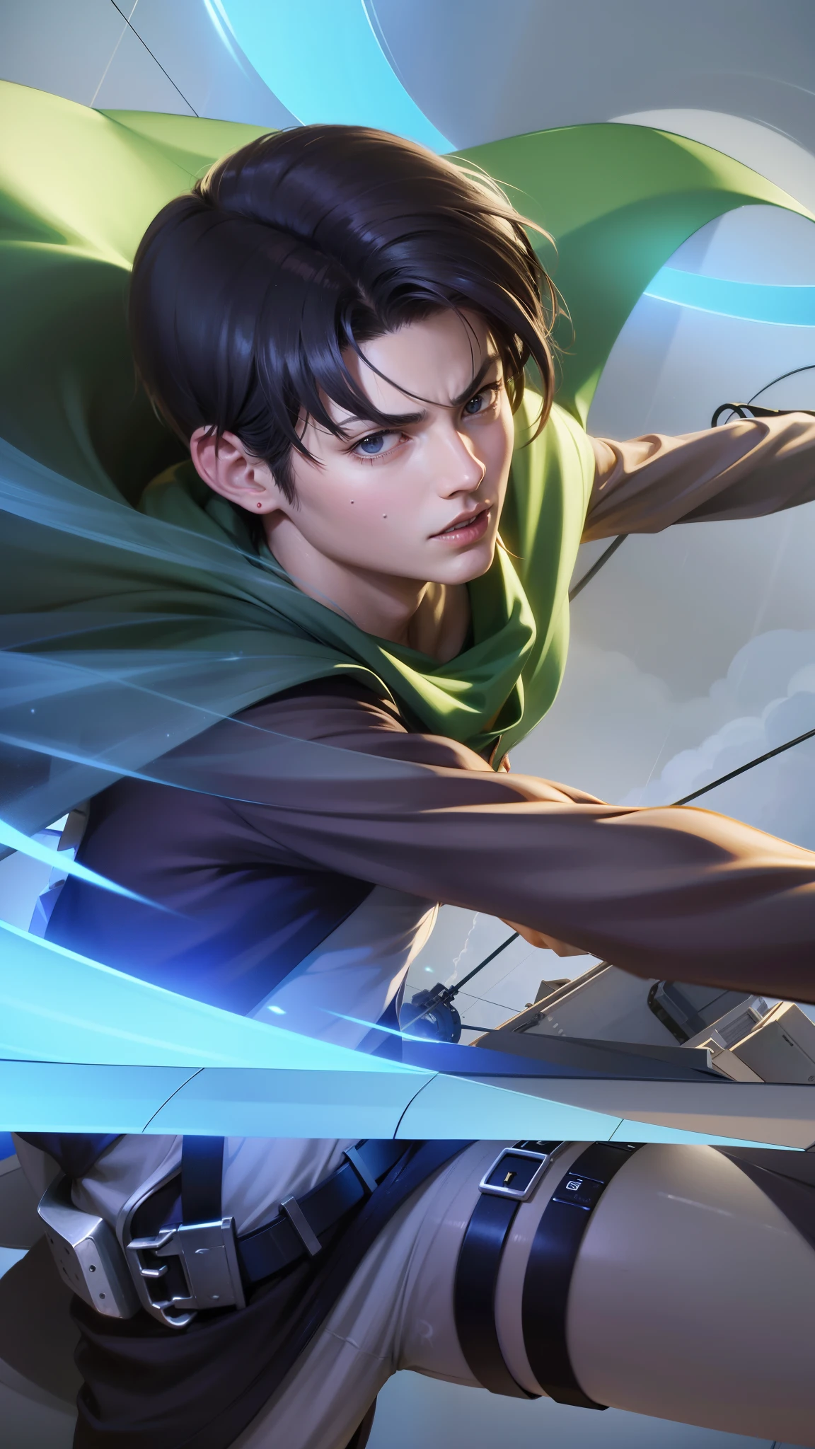 anime character with a bow and arrow in his hand, levi ackerman, (attack on titans anime), 4 k manga wallpaper, shingeki no kyojin, portrait of eren yeager, from attack on titan, attack on titan anime style, in attack on titan, snk, eren yeager, badass anime 8 k, attack on titan covert art