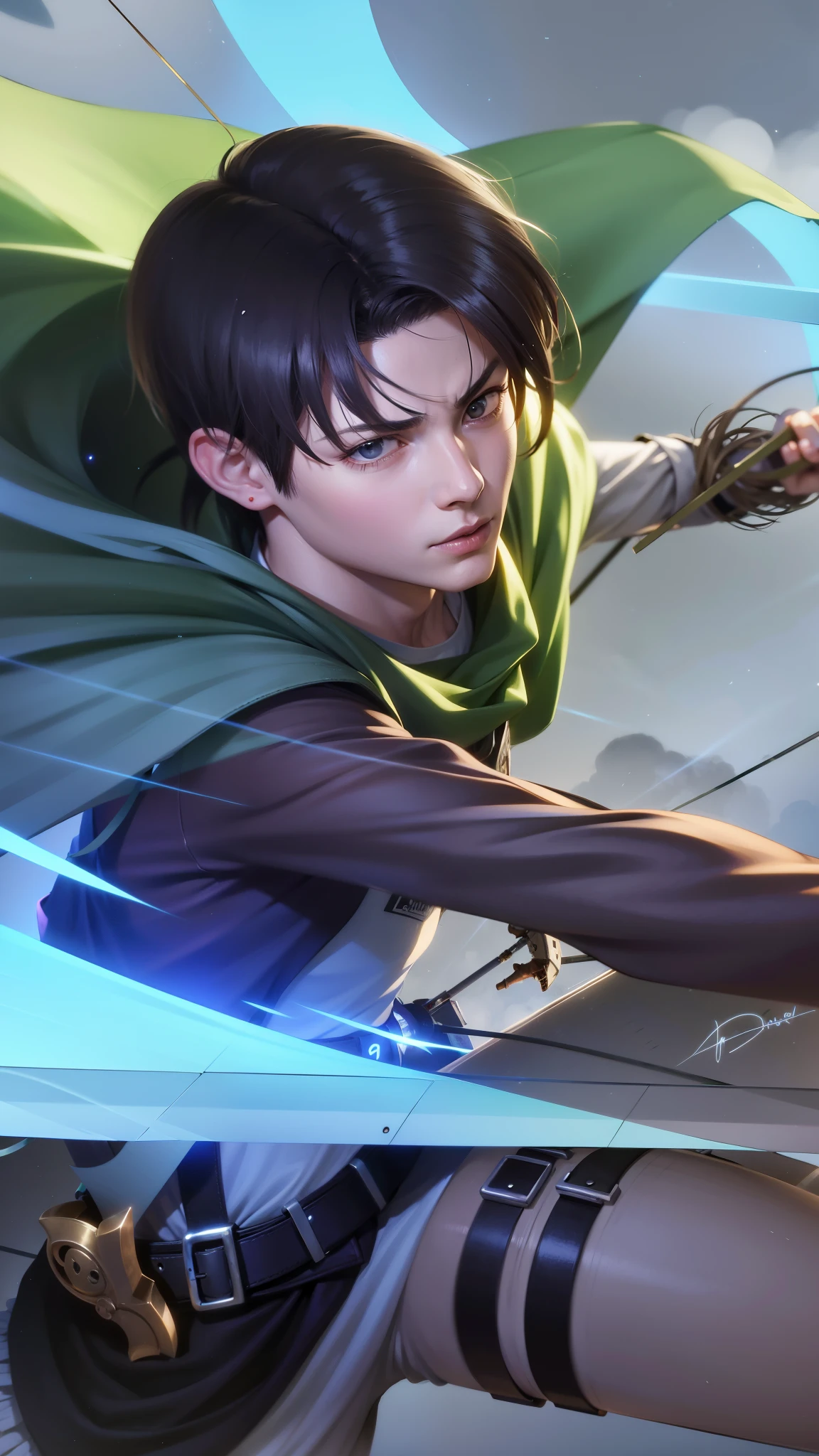 anime character with a bow and arrow in his hand, levi ackerman, (attack on titans anime), 4 k manga wallpaper, shingeki no kyojin, portrait of eren yeager, from attack on titan, attack on titan anime style, in attack on titan, snk, eren yeager, badass anime 8 k, attack on titan covert art