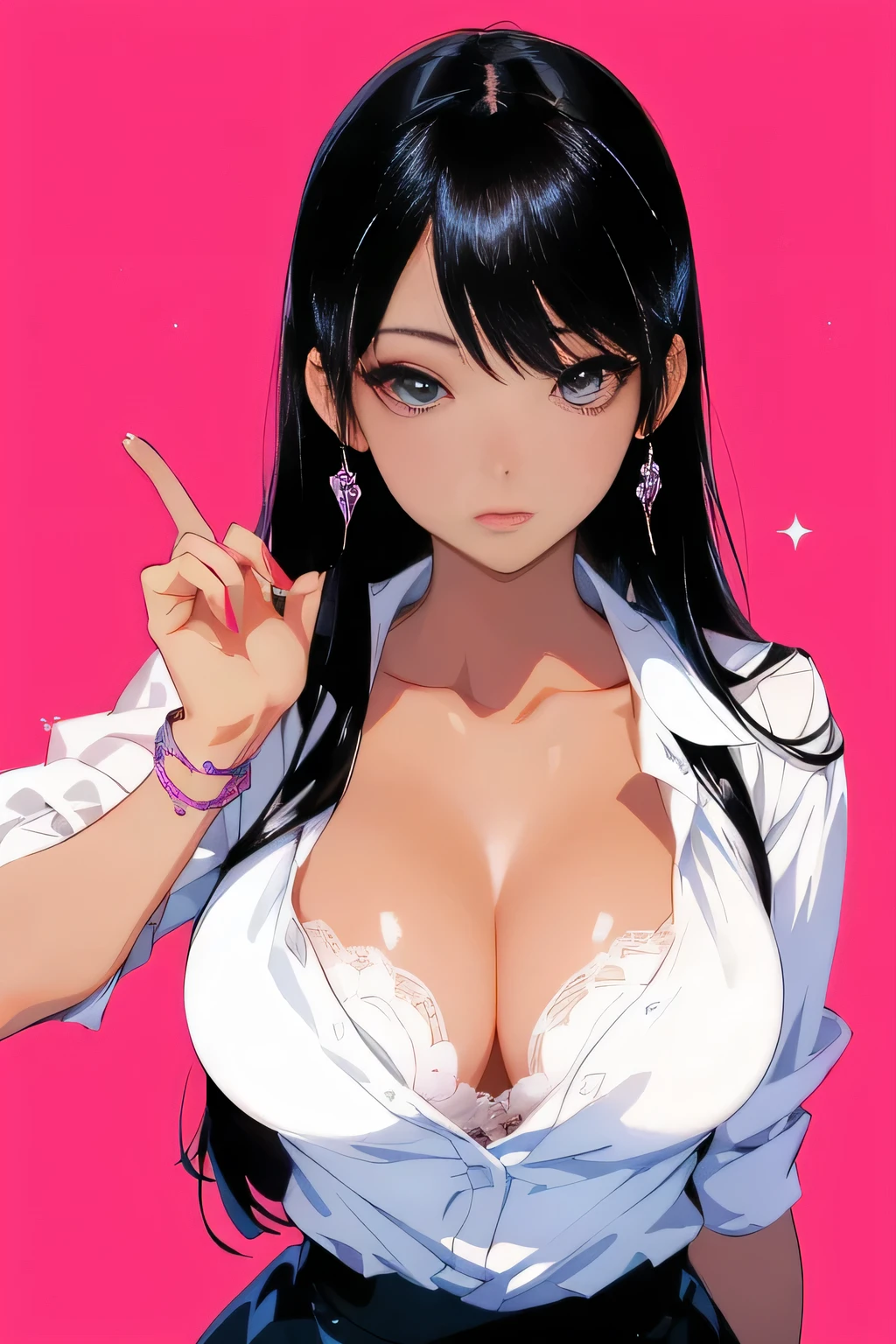 One was wearing a white shirt、Lady with long black hair posing, Nico Robin, seductive Anime Girl, Beautiful seductive anime teen, Best Girl in Anime, OPPEIN, attractive Anime Girl, Beautiful and charming anime woman, (Anime Girl), Beautiful anime woman, Ecchi anime style, Artjem and Ilya Kuvshinov, Eating and drinking, Hyuga Hyuga.8K