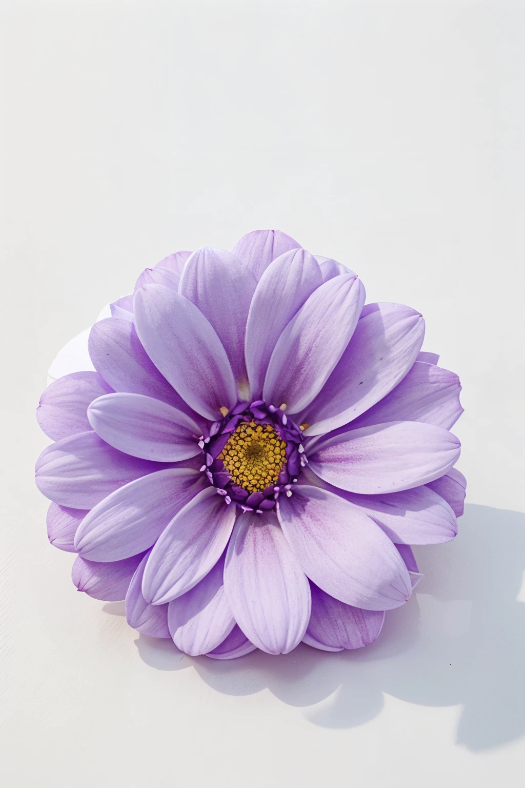 flower view from the sky, white background, purple, high quality