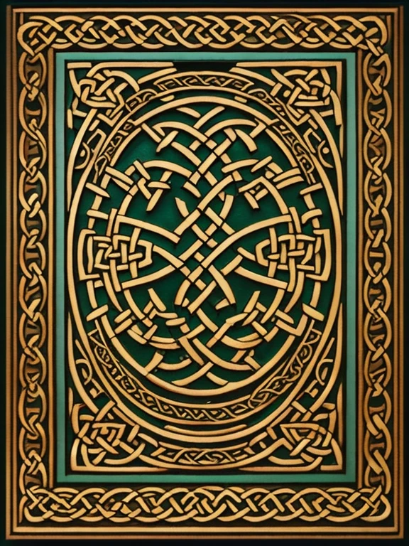 celtic woven ornamentic, modern style