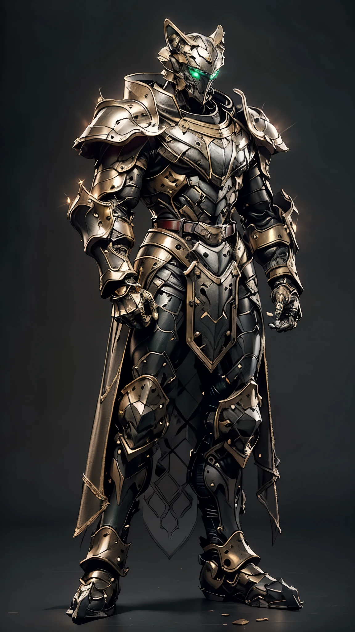 A man wearing a full-face helmet, a fantasy-style biotech armored combat suit, green eyes, (a composite layered chest armor), fully enclosed shoulder guards, matching arm and leg guards, the belt is adorned with fangs biting into gem, (the color scheme is primarily black with red accents), the design balances heavy with agility, a high-tech bio-mecha armor, (Armor Concept Inspired by Wolf, stand on the top of a skyscraper in a futuristic sci-fi city), this character embodies a finely crafted fantasy-surreal style armored hero in anime style, exquisite and mature manga art style, (element, plasma, energy, the armor glows), ((male:1.5)), metallic, real texture material, dramatic, high definition, best quality, highres, ultra-detailed, ultra-fine painting, extremely delicate, professional, perfect body proportions, golden ratio, anatomically correct, symmetrical face, extremely detailed eyes and face, high quality eyes, creativity, RAW photo, UHD, 32k, Natural light, cinematic lighting, masterpiece-anatomy-perfect, masterpiece:1.5