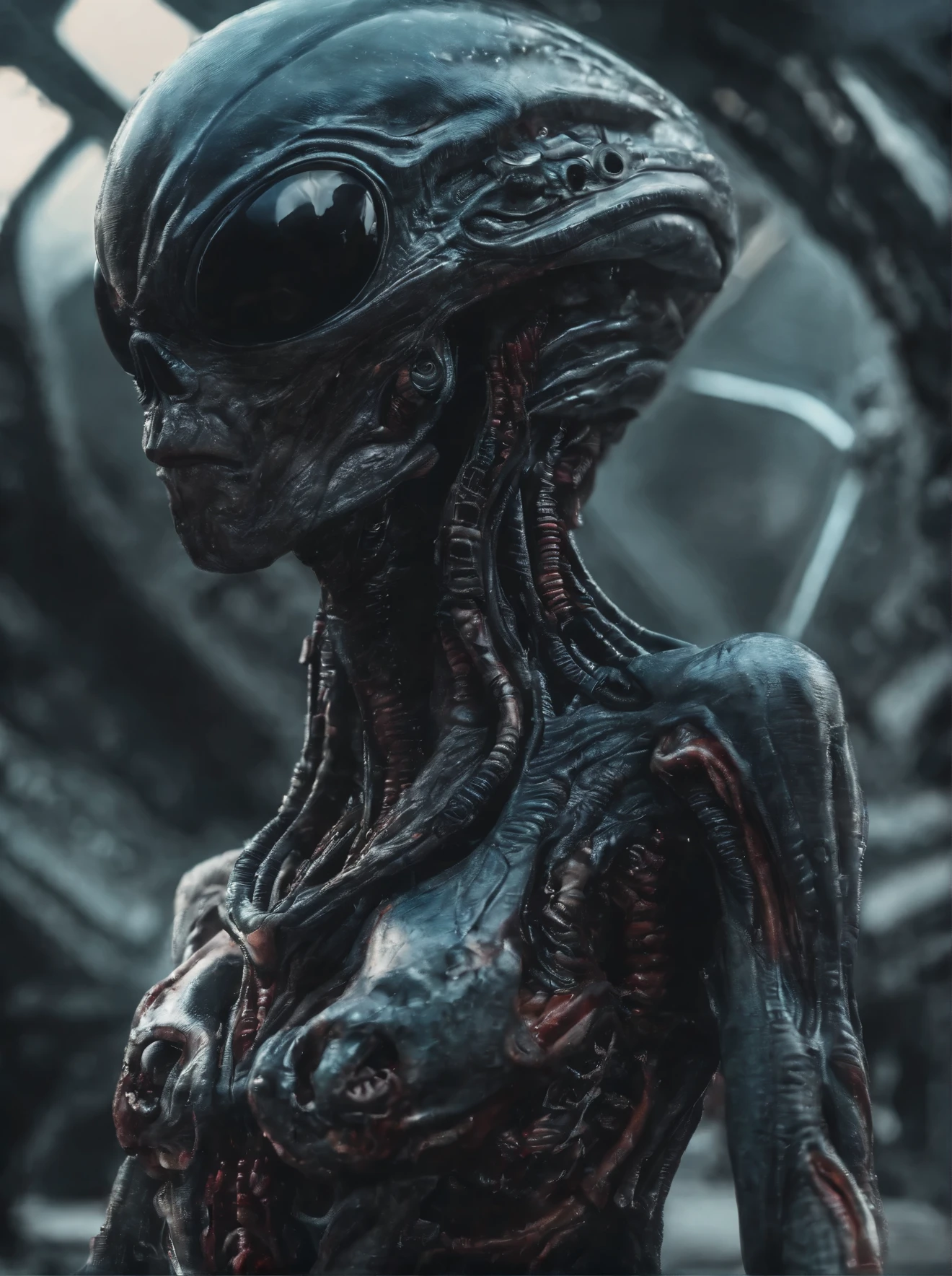 Various humanoid alien races, Sharp focus, 8K quality, RAW Photos, Intricate details,Fisheye Lens