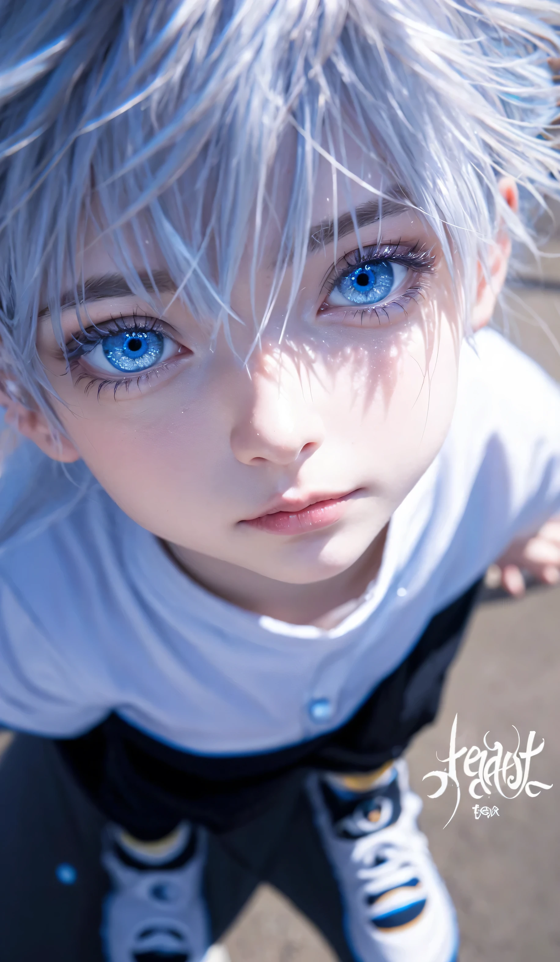 Realistic,blue eye,big eye