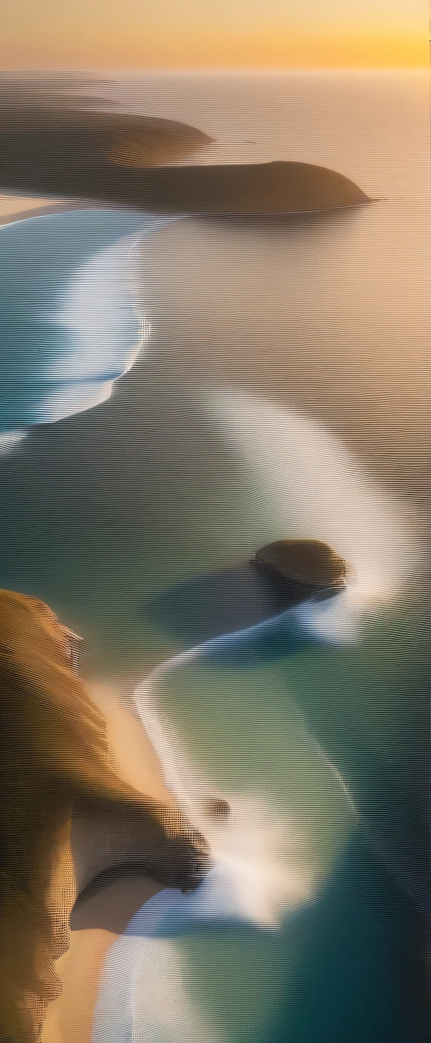 Birds eye view, a photo of the very beautiful golden honey coast, golden honey coast with beautiful clean ocean spray, SIGMA 24 mm F/1.4,1/1000 sec shutter, ISO 400, bright golden hour, #quality(8k,wallpaper of extremely detailed CG unit, ​masterpiece, hight resolution, top-quality, top-quality real texture skin, hyper realisitic, increase the resolution, RAW photos, best qualtiy, highly detailed, the wallpaper, cinematic lighting, ray trace, golden ratio), BREAK , beautiful landscape, beautiful ctiy lights, beautiful city, God_rays, lens flare,