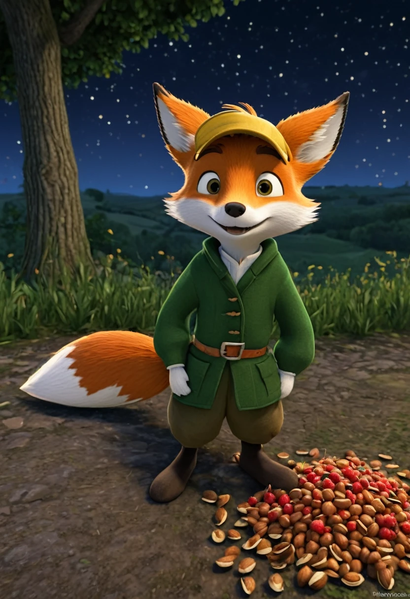 In a tranquil village nestled among hills and forests, Felix, a mischievous fox renowned for his cunning, hears of a grand harvest feast. Eager to partake, Felix devises a plan to sneak into the village.

As Felix approaches the feast, he is confronted by the village mayor, who forbids him from attending due to his past mischief. Crestfallen, Felix retreats into the woods, reflecting on his actions.

Determined to make amends, Felix spends the day gathering berries and nuts as humble offerings. With a heavy heart, he returns to the village seeking forgiveness.

Moved by Felix's sincerity, the villagers welcome him back. Together, they share in the feast under the stars, forging a bond of friendship and acceptance.

From that day on, Felix is embraced as a valued member of the village. He uses his cunning for noble endeavors, enriching village life and fostering unity among its inhabitants.

The tale of Felix's redemption becomes a cherished story in the village, inspiring future generations with its message of forgiveness, redemption, and the enduring power of friendship.