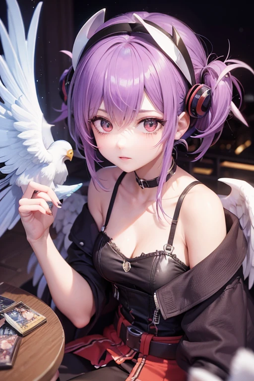 Angelic French doll ,Rock musician ,Mad Scientist Woman, Tengu, anime, carnival, Yu-Gi-Oh, (Punk girl: 0.6), stocky, to face a headwind